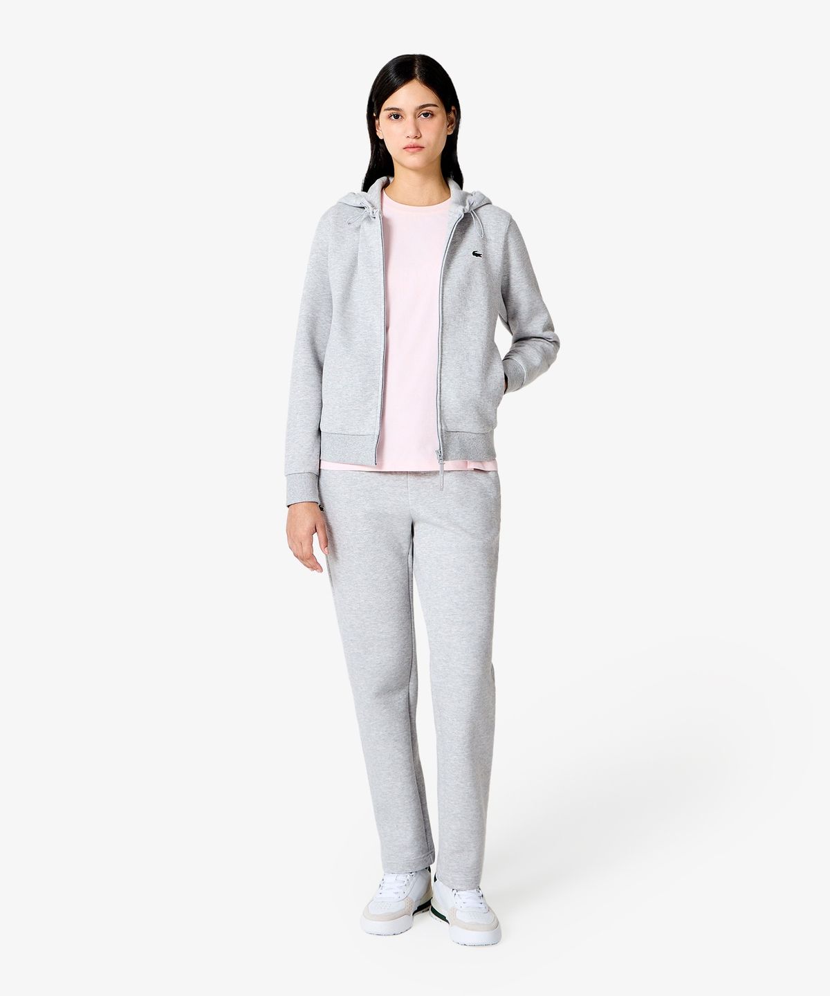 라코스테(LACOSTE) 여성 테크니컬 후드 풀집업 스웻셔츠 SF609E-56N CCA