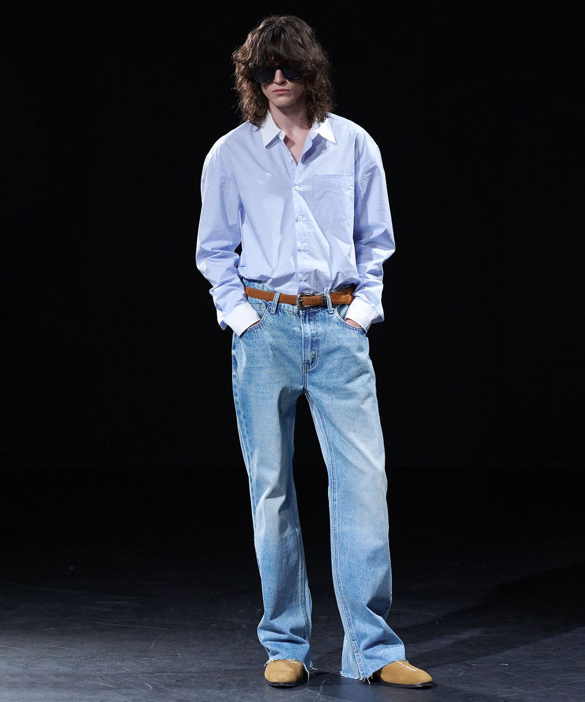 테이크이지(TAKEASY) [DMD] SHANE Straight Denim - Pale Blue