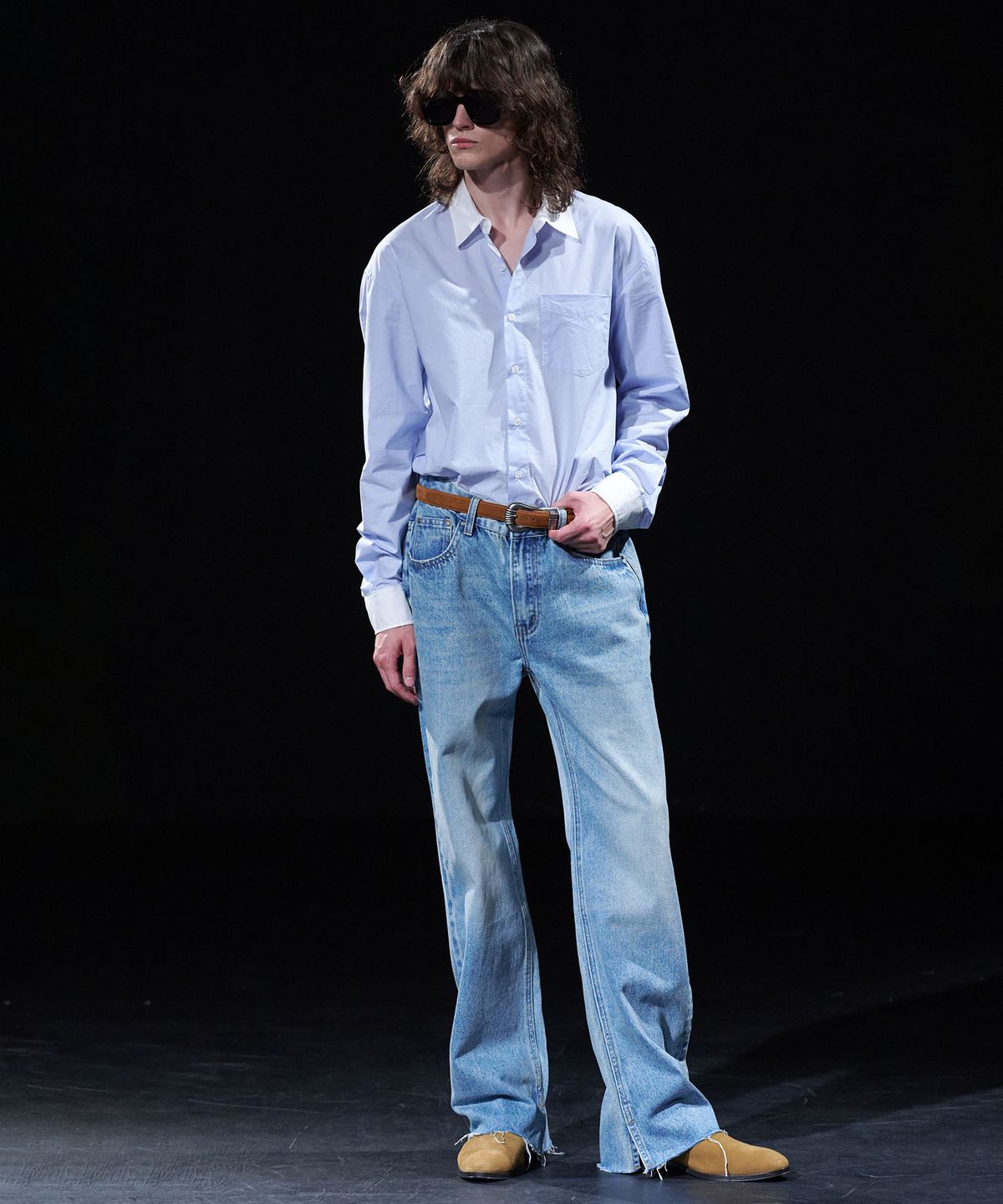 테이크이지(TAKEASY) [DMD] SHANE Straight Denim - Pale Blue