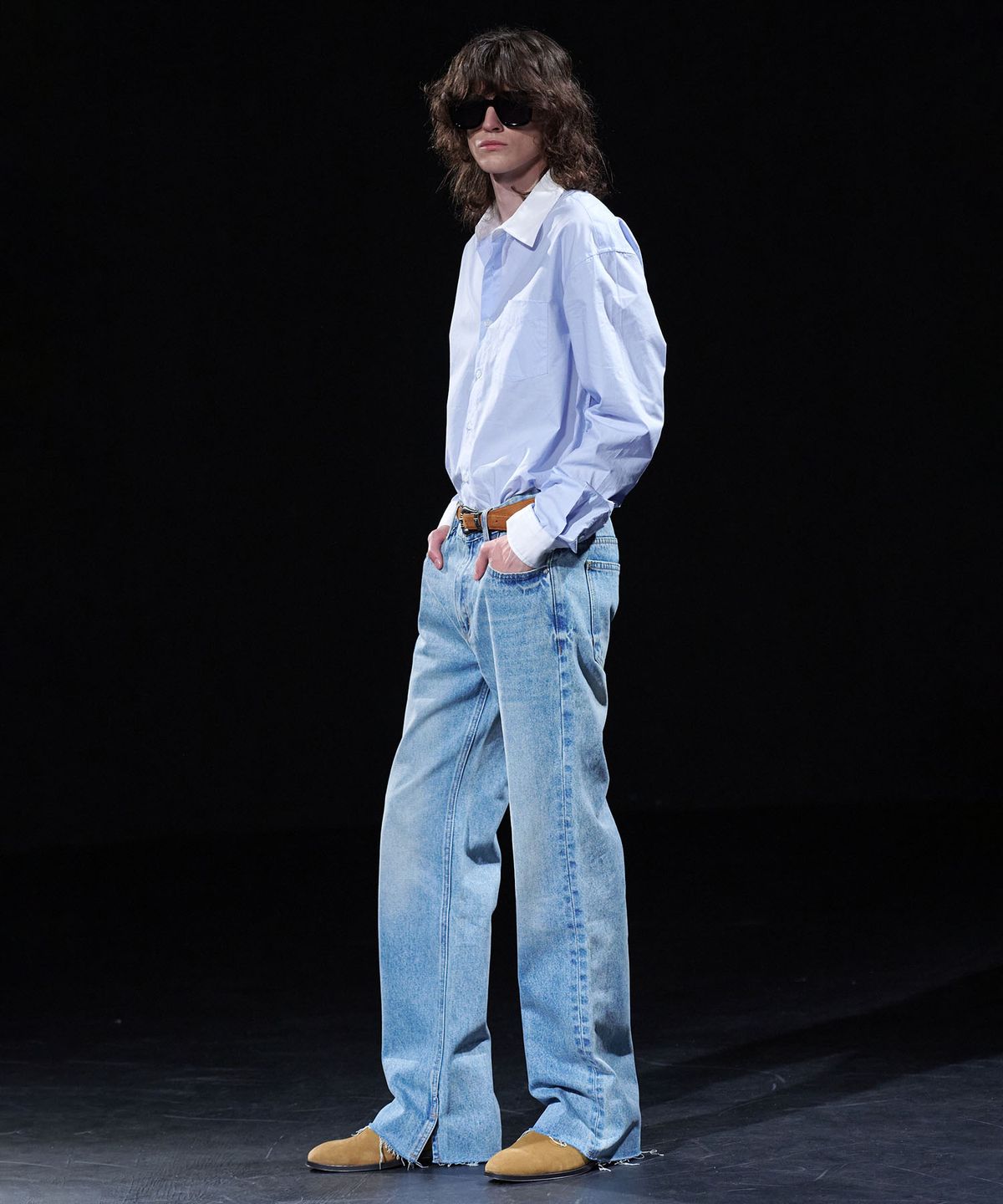 테이크이지(TAKEASY) [DMD] SHANE Straight Denim - Pale Blue