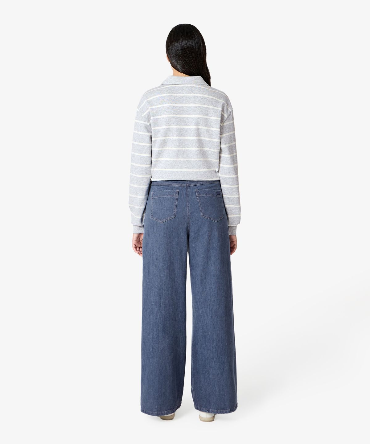 라코스테(LACOSTE) 여성 세미와이드 데님라이크 팬츠 HF609E-56N 36L