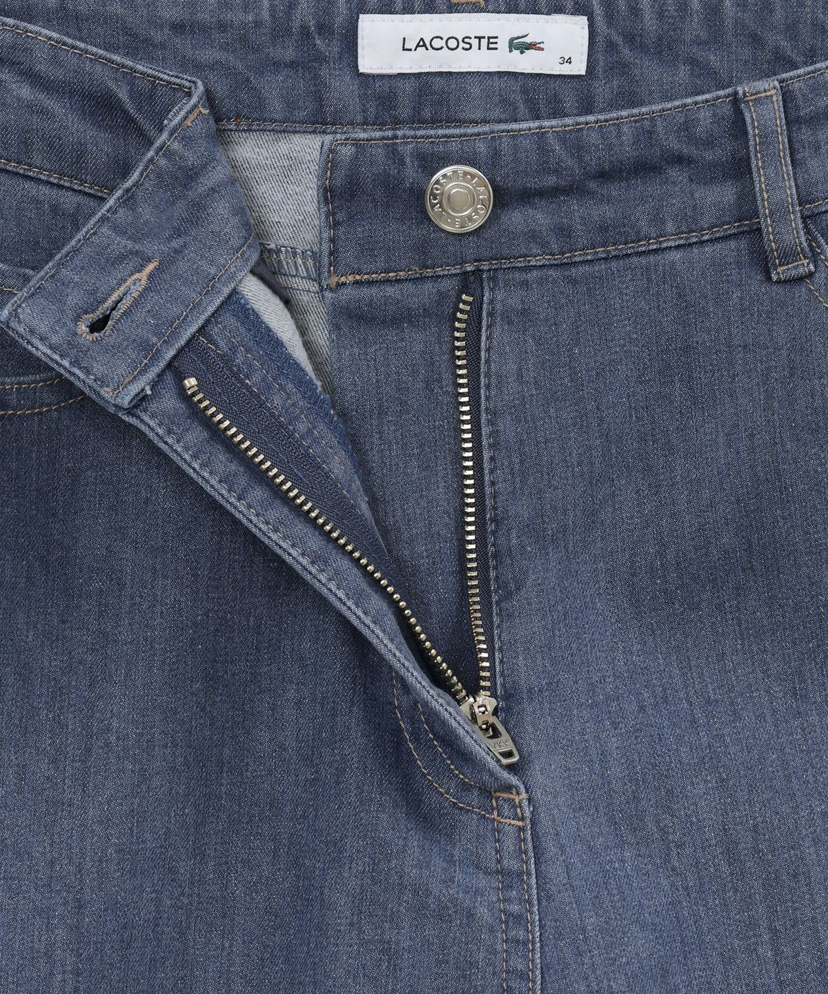 라코스테(LACOSTE) 여성 세미와이드 데님라이크 팬츠 HF609E-56N 36L