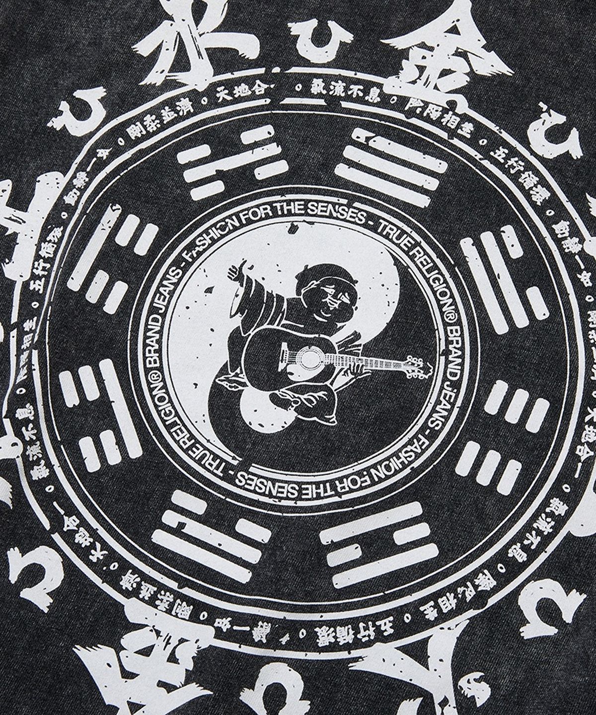 트루릴리젼(TRUERELIGION) Bagua Washed Long Sleeve - WASHED BLACK