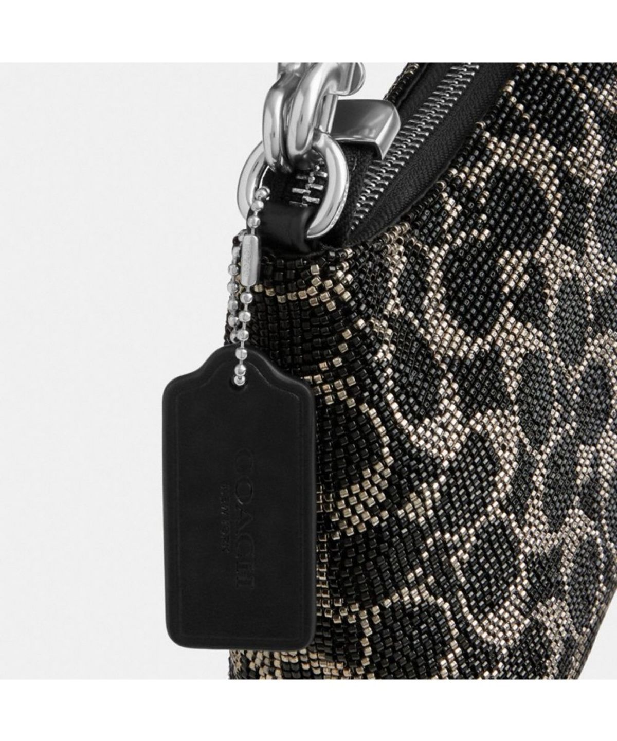 코치(COACH) 테리 숄더 백 인 시그니처 새틴 CET14 SV/BK