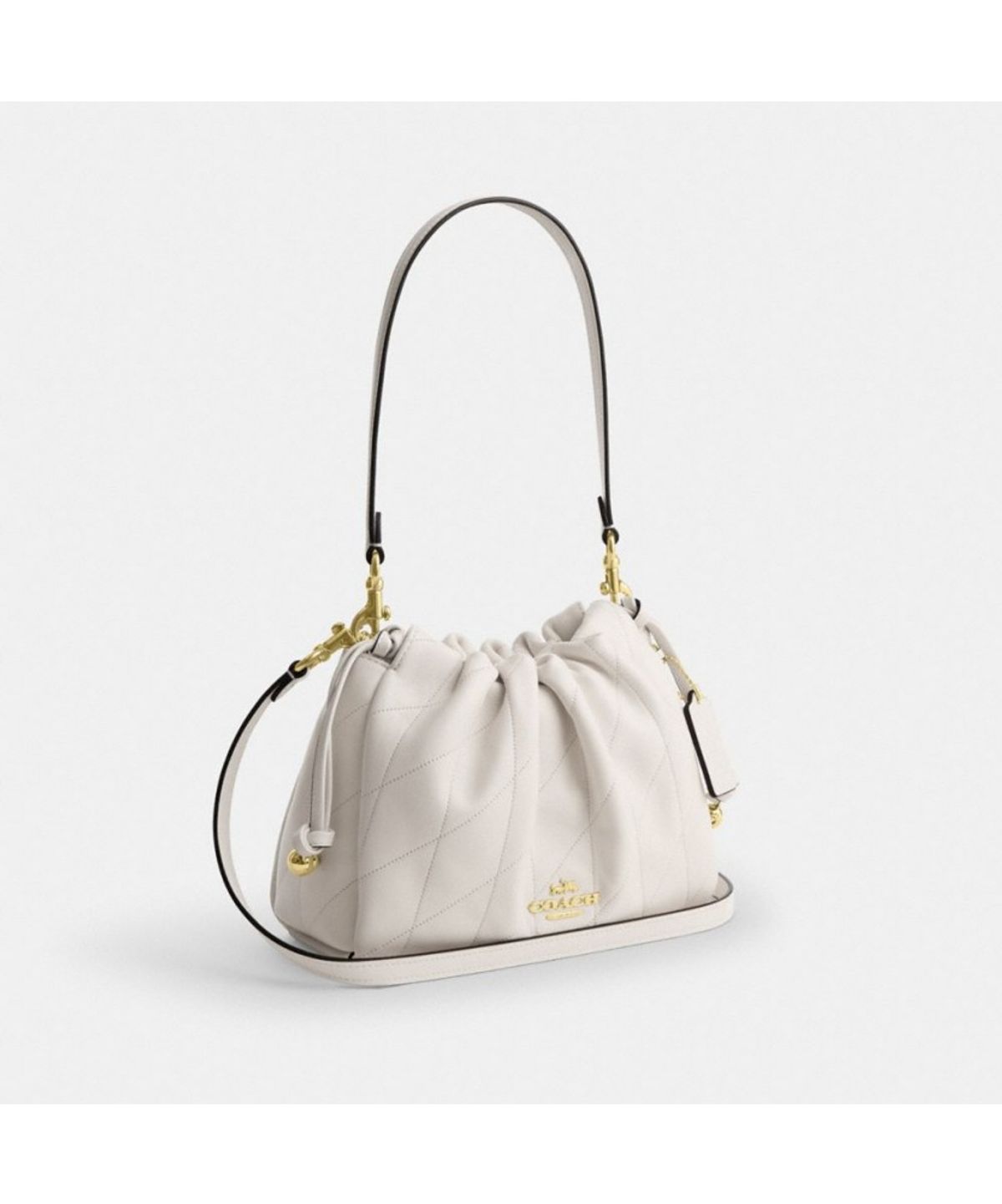 코치(COACH) 페이 드로우스트링 백 위드 퀼팅 CCZ56 IMCHK