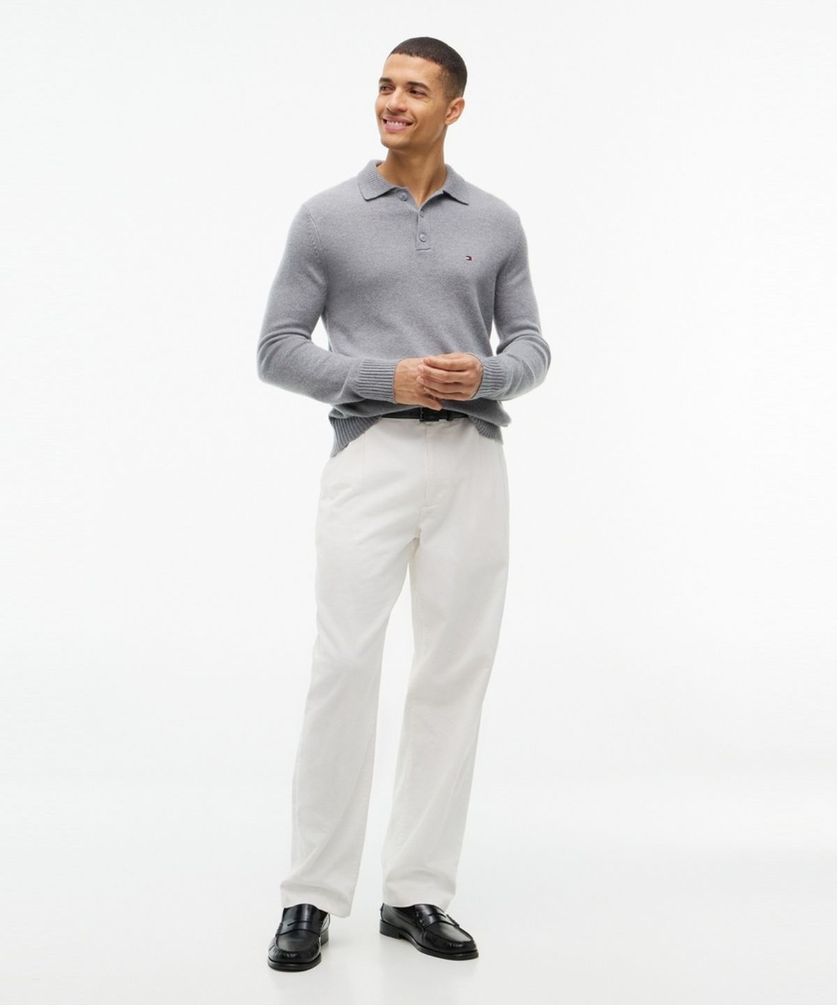 타미힐피거(TOMMY HILFIGER) 램스울 폴로 스웨터 (T12G7KPN260MT1P7D)