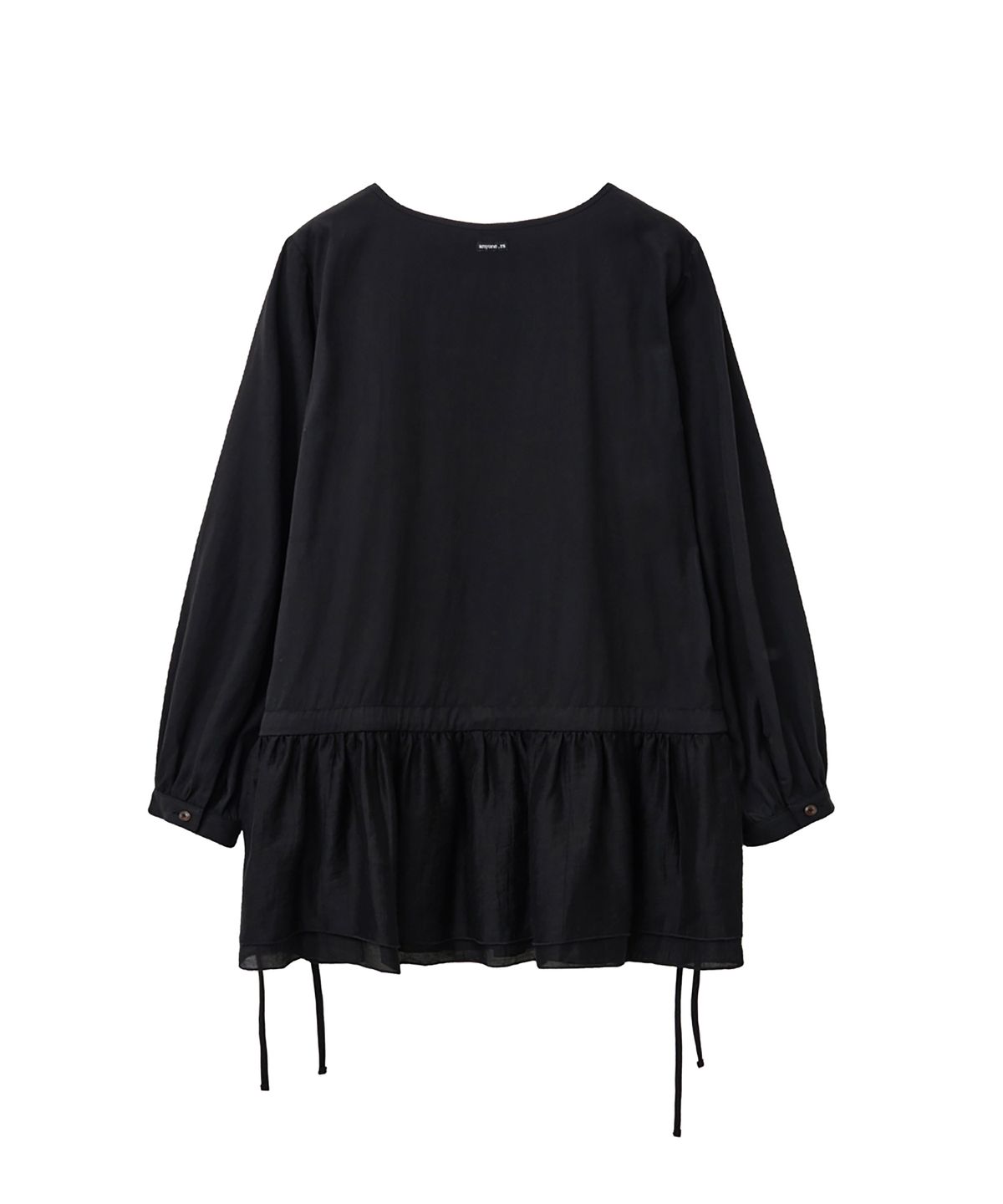 렌세(RENSE) Tuck Line Frill One-Piece Black