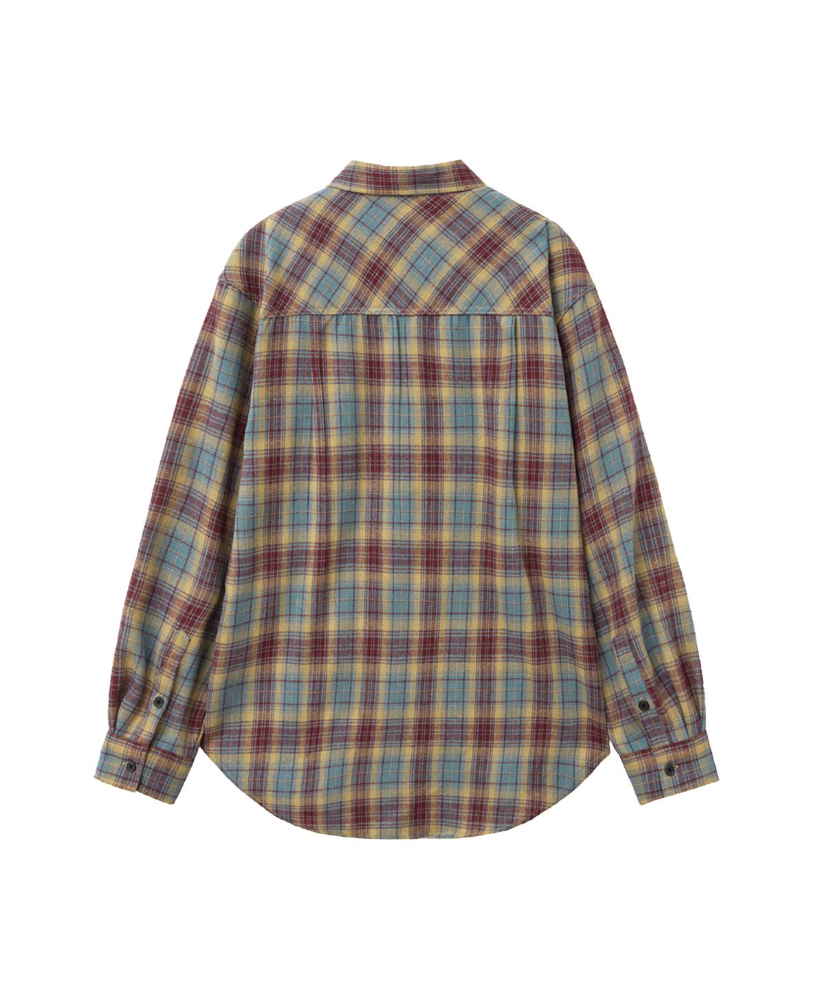 렌세(RENSE) Vintage Oversized Check Shirt Purple