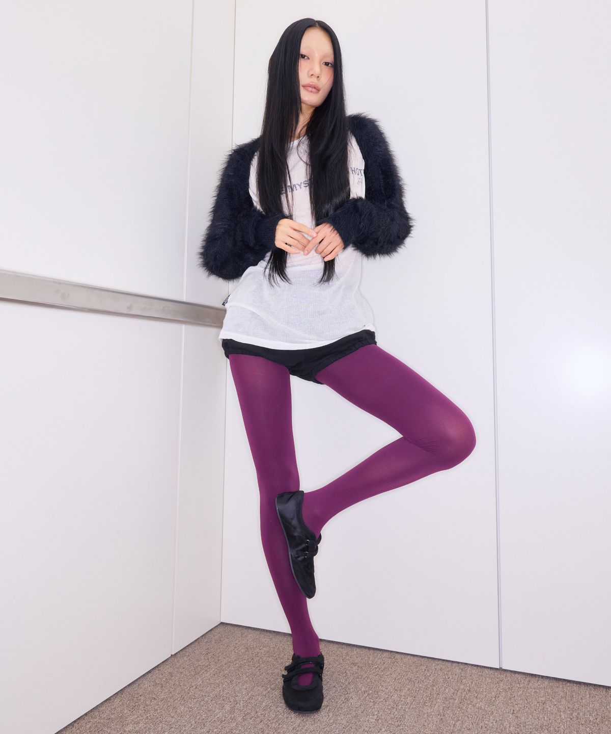 미스테리어스호텔(THE MYSTERIOUS HOTEL) CROP FUR BOLERO [BLACK]