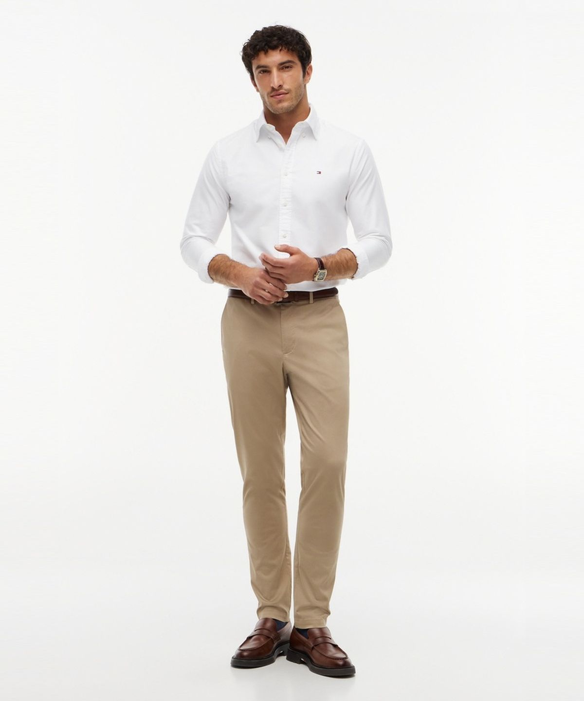 타미힐피거(TOMMY HILFIGER) [Asian fit] 헤리티지 옥스포드 솔리드 셔츠 (T12G7WSH010MT2YCF)