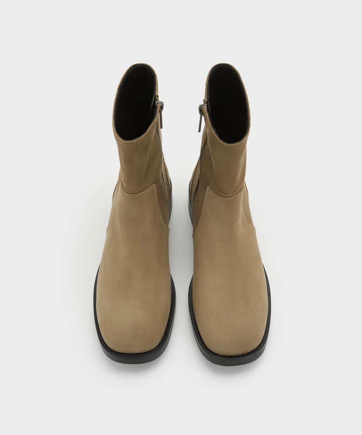 찰스앤키스(CHARLES & KEITH) 사이드 지퍼 앵클 부츠 2colors CK1-90380183