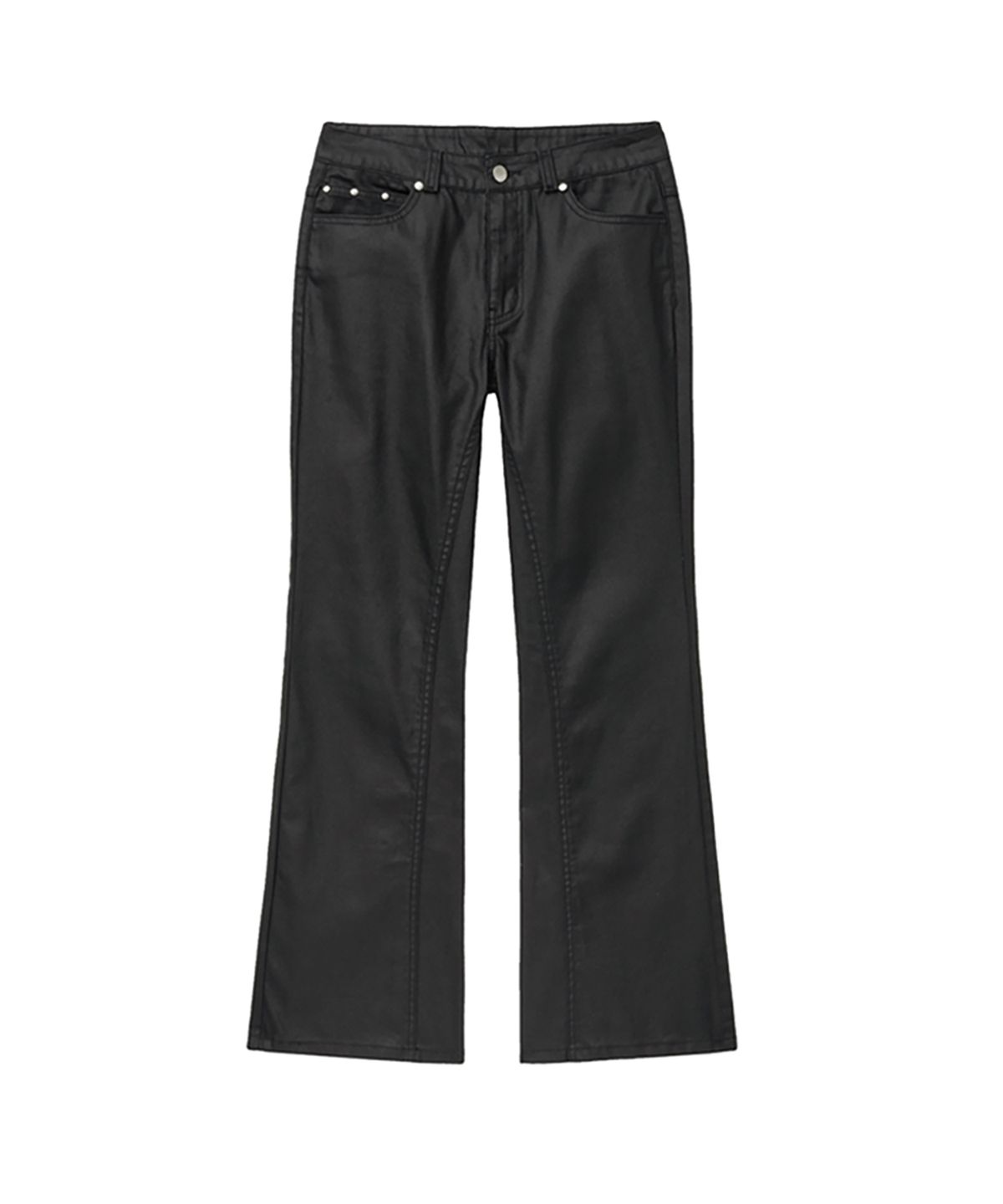 렌세(RENSE) Studded Coated Jeans Black