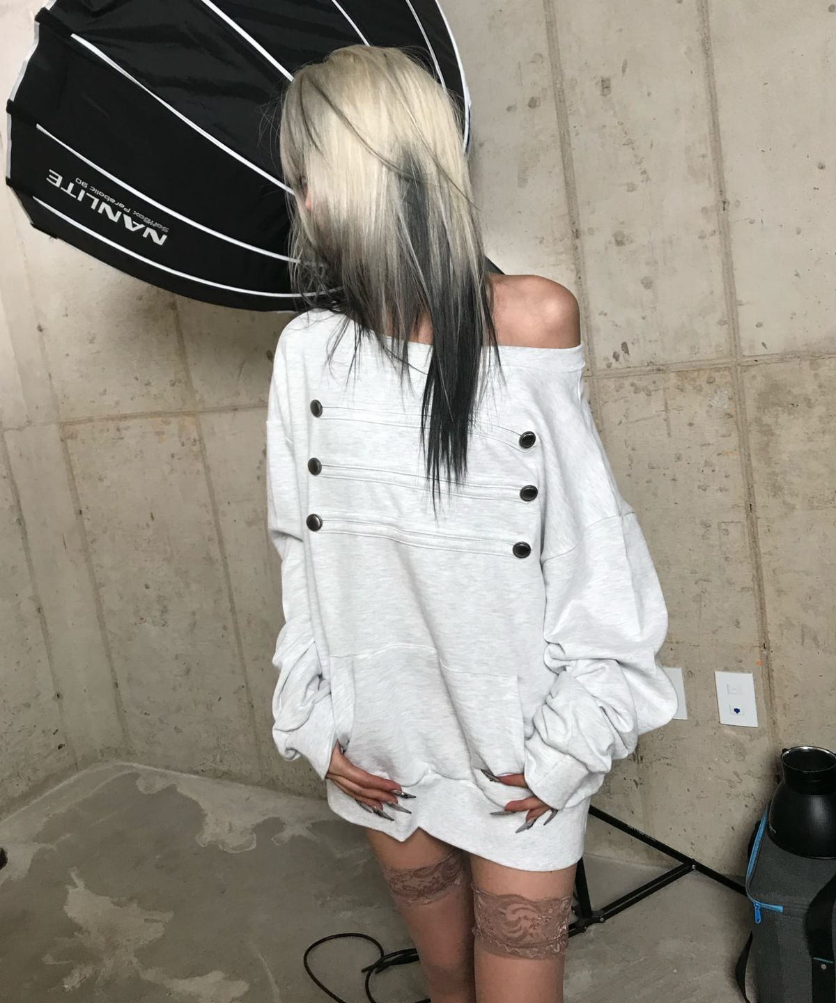 쿄이(KYOIII) NAPOLEON SWEAT DRESS(GREY)