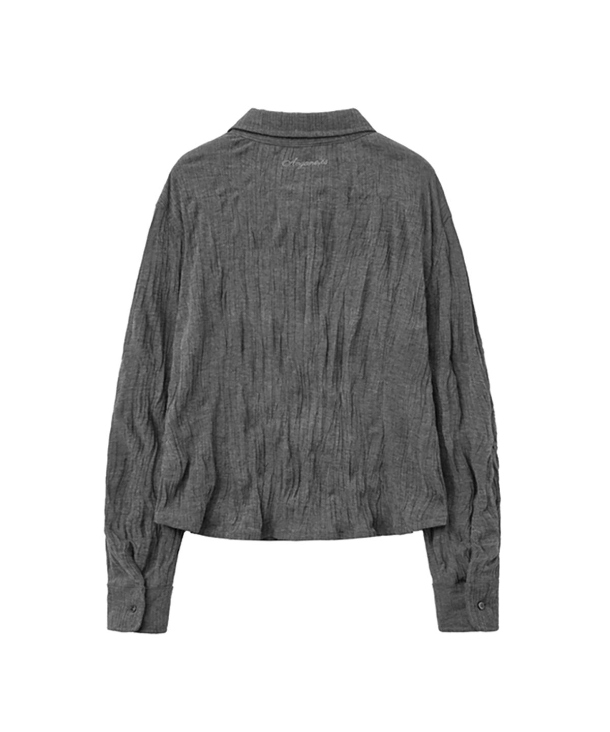 렌세(RENSE) Wrinkle Texture Shirt Charcoal