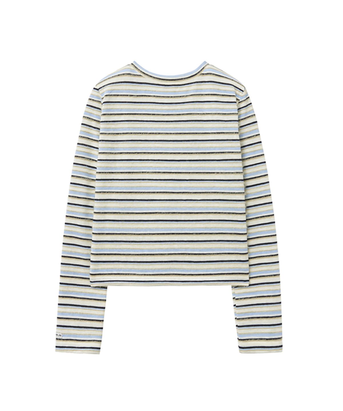 렌세(RENSE) Hairy Stripe Slim Cardigan Ivory