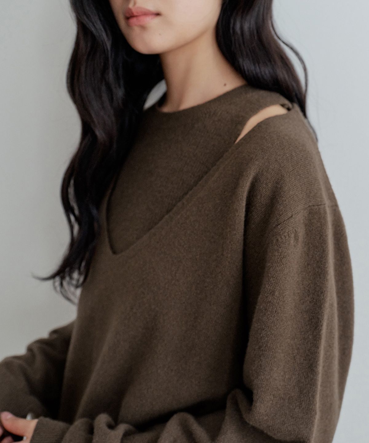 비올셋(BE ALL SET) Merino Wool Knit Set_Choco Brown