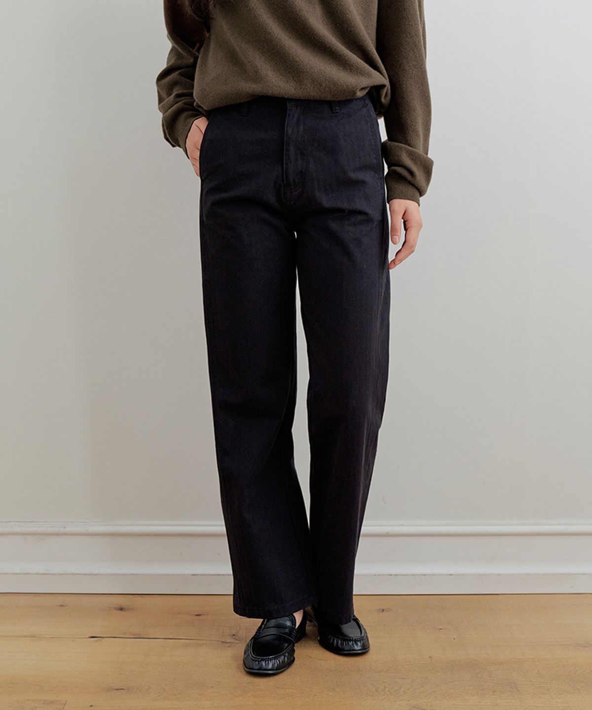 비올셋(BE ALL SET) Vintage Herringbone Pants_Black