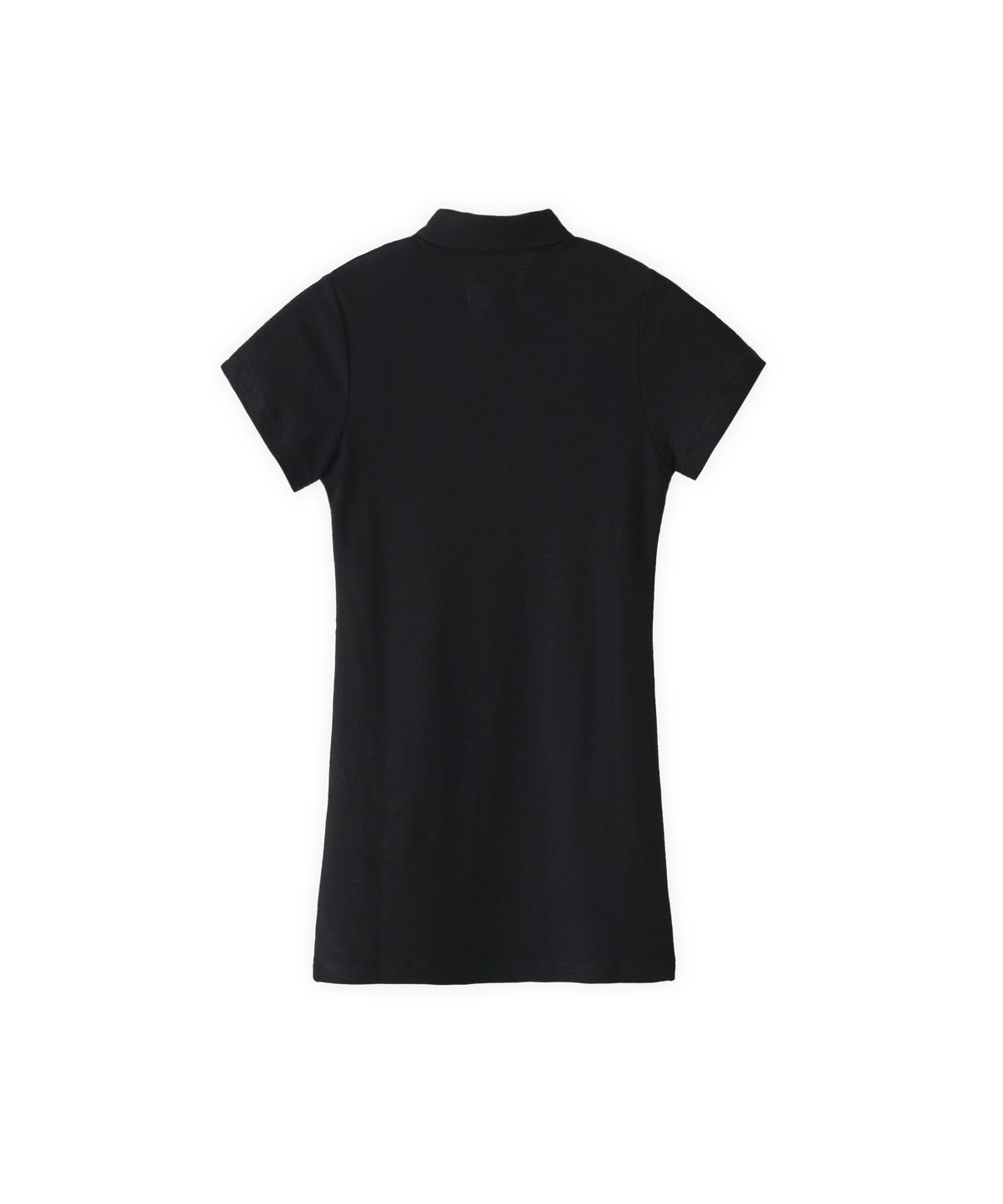 투위드(TUEWID) Cotton button down pique polo mini dress black