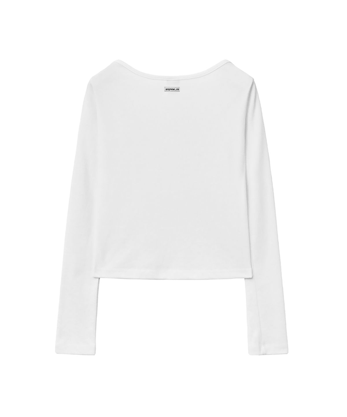 렌세(RENSE) Boat Neck Slit Tee White