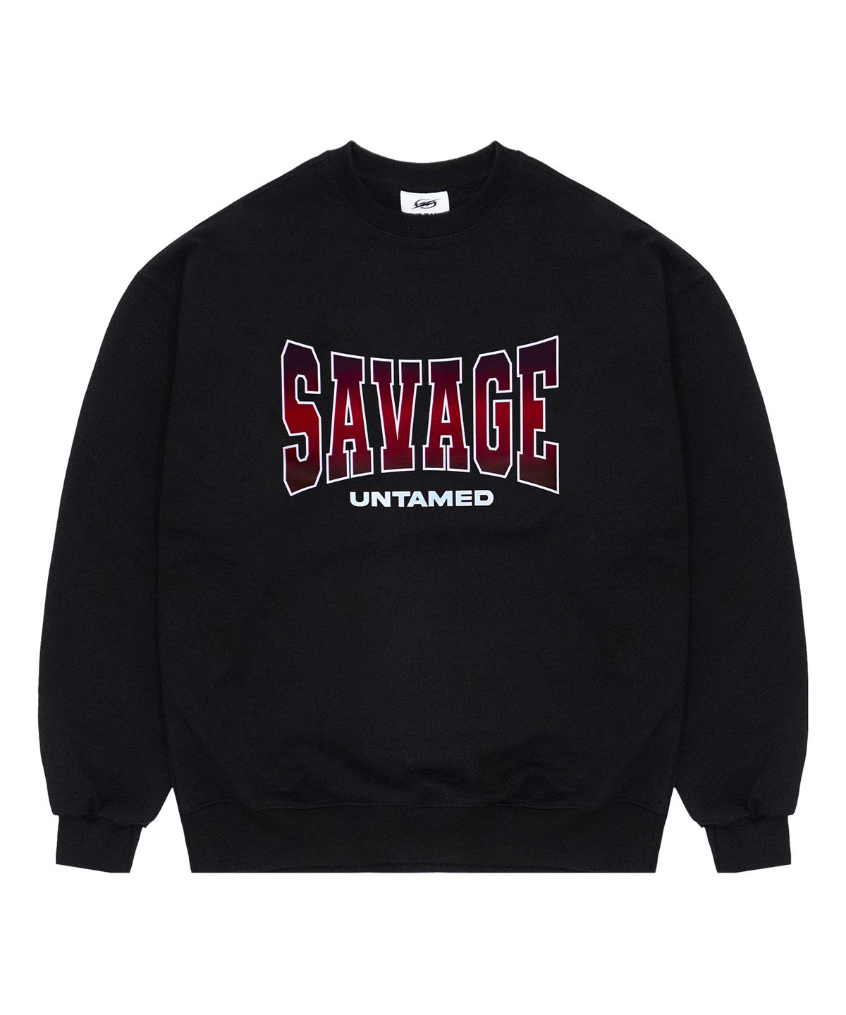 더랭크(THERANK) SAVAGE HEAVY SWEATSHIRT [BLACK]