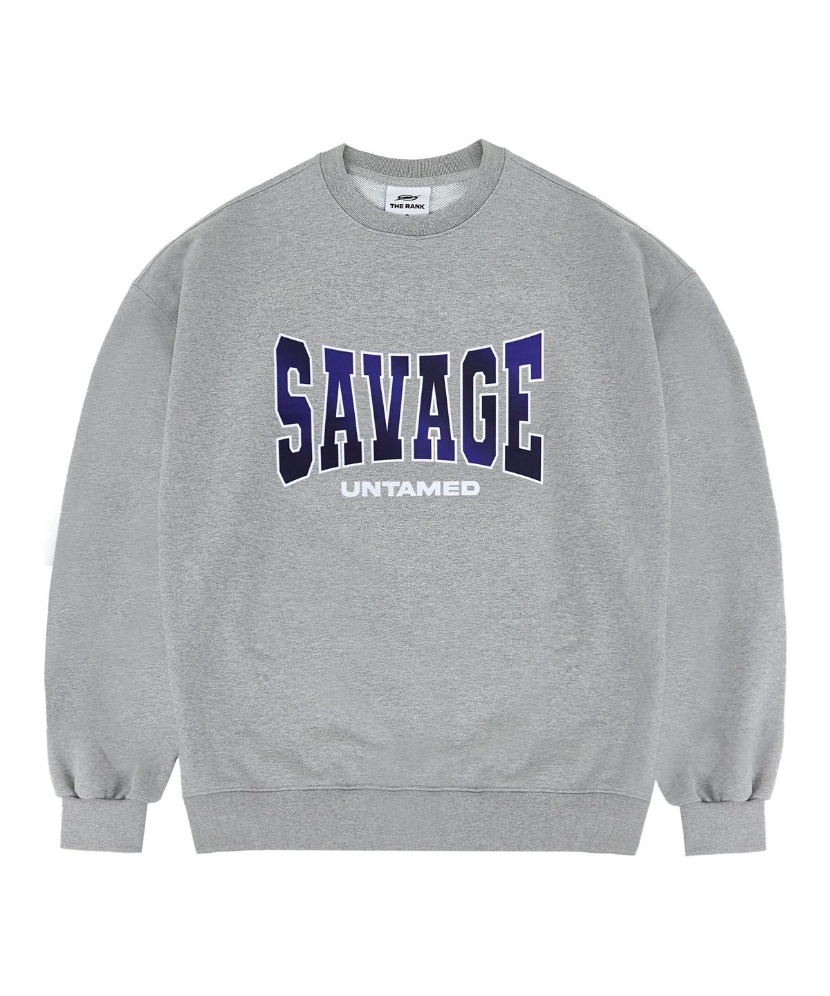 더랭크(THERANK) SAVAGE HEAVY SWEATSHIRT [MELANGE GREY]