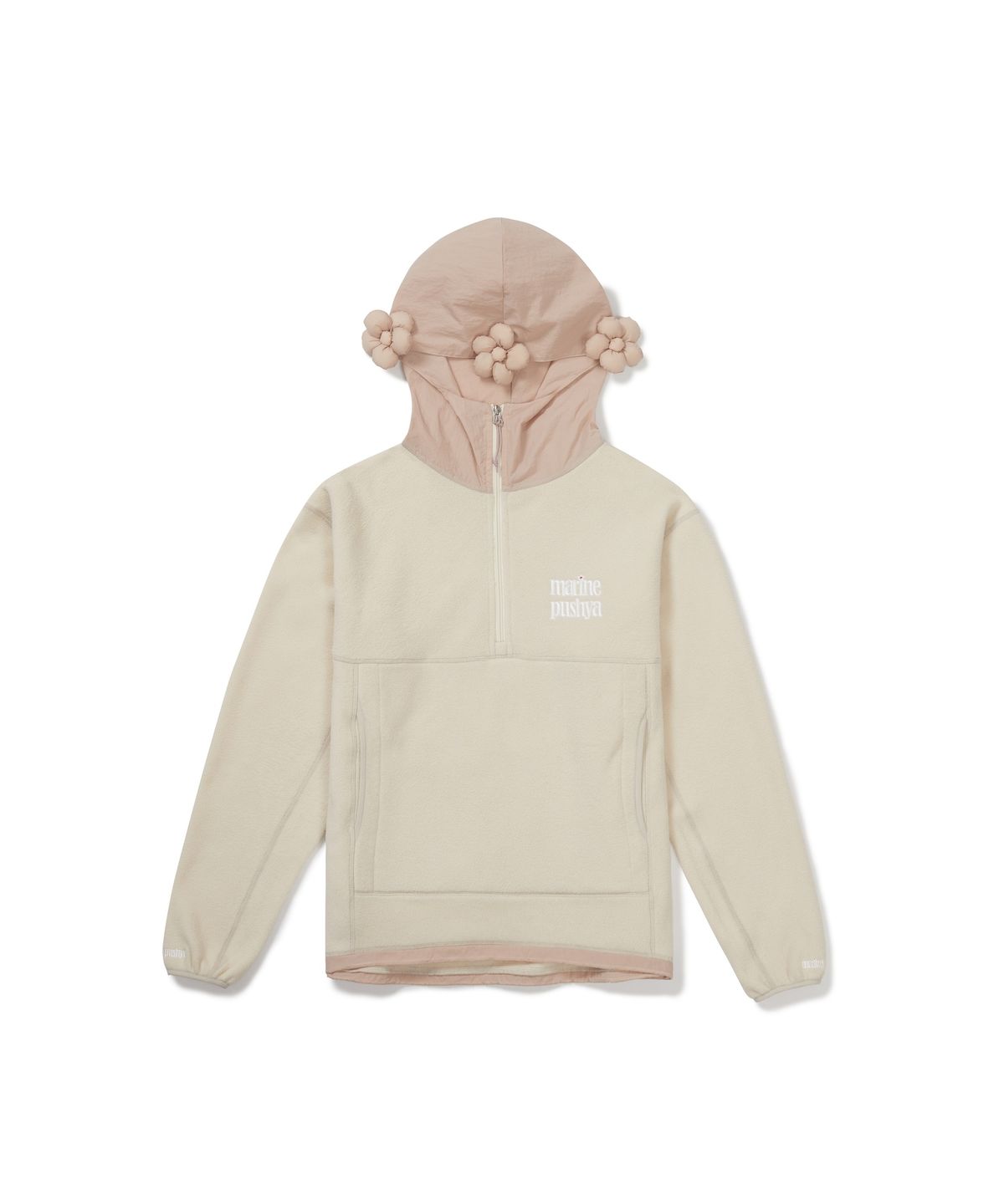 마린푸샤(MARINE PUSHYA) 3-Flower Fleece beige