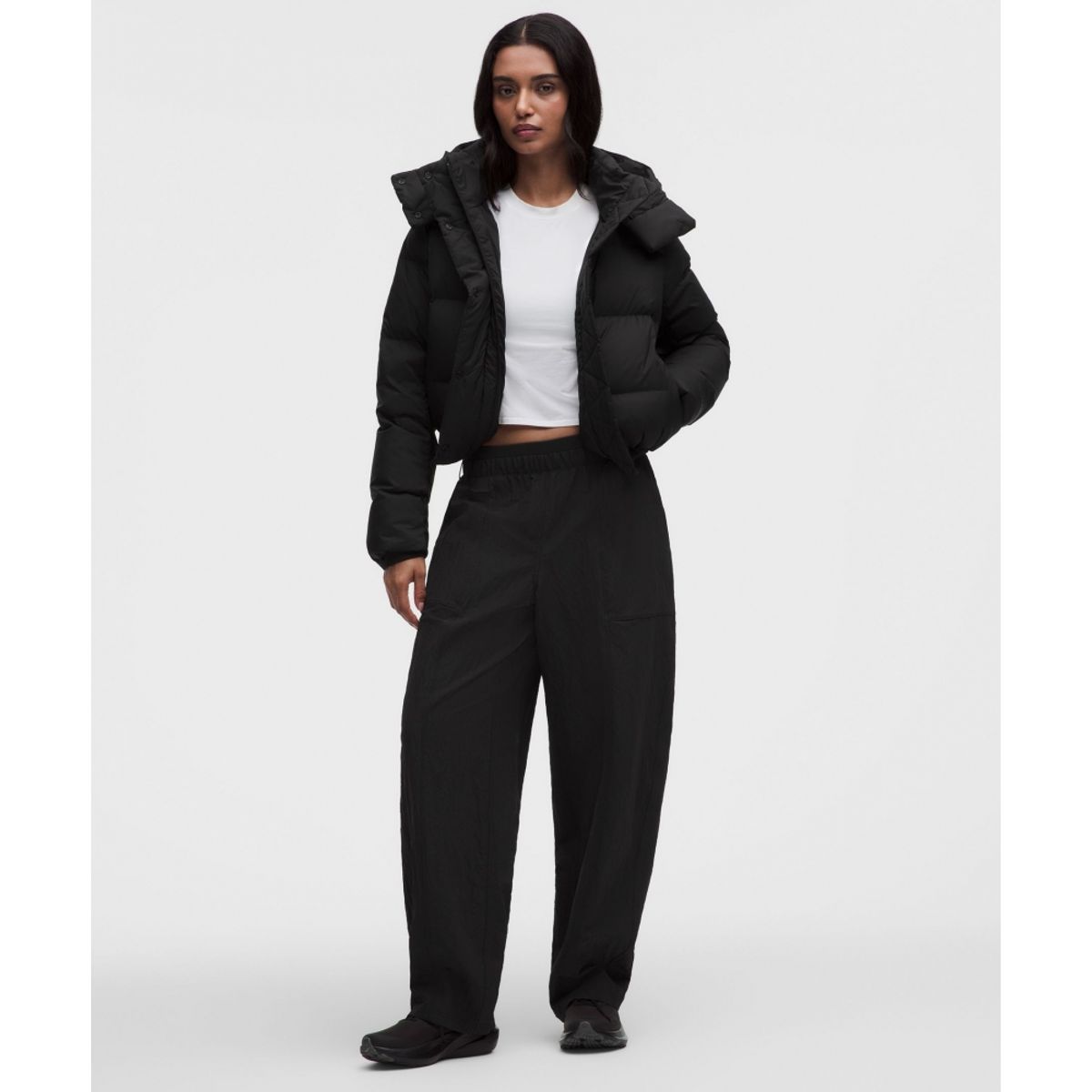 룰루레몬(LULULEMON) 원더 퍼프 크롭 재킷 *업데이트 핏  BLK