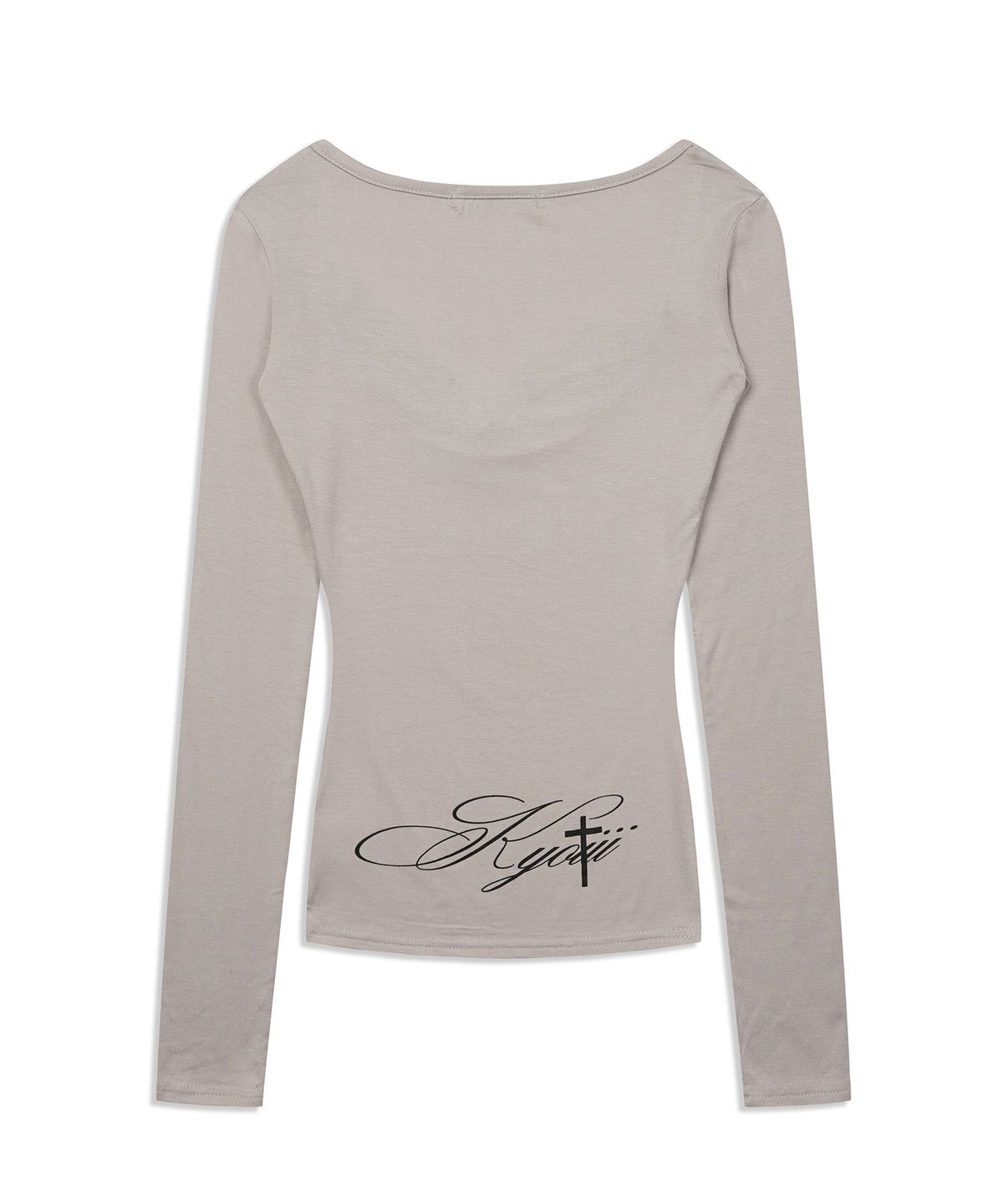 쿄이(KYOIII) LACE LONG SLEEVE TEE (PINK BEIGE)