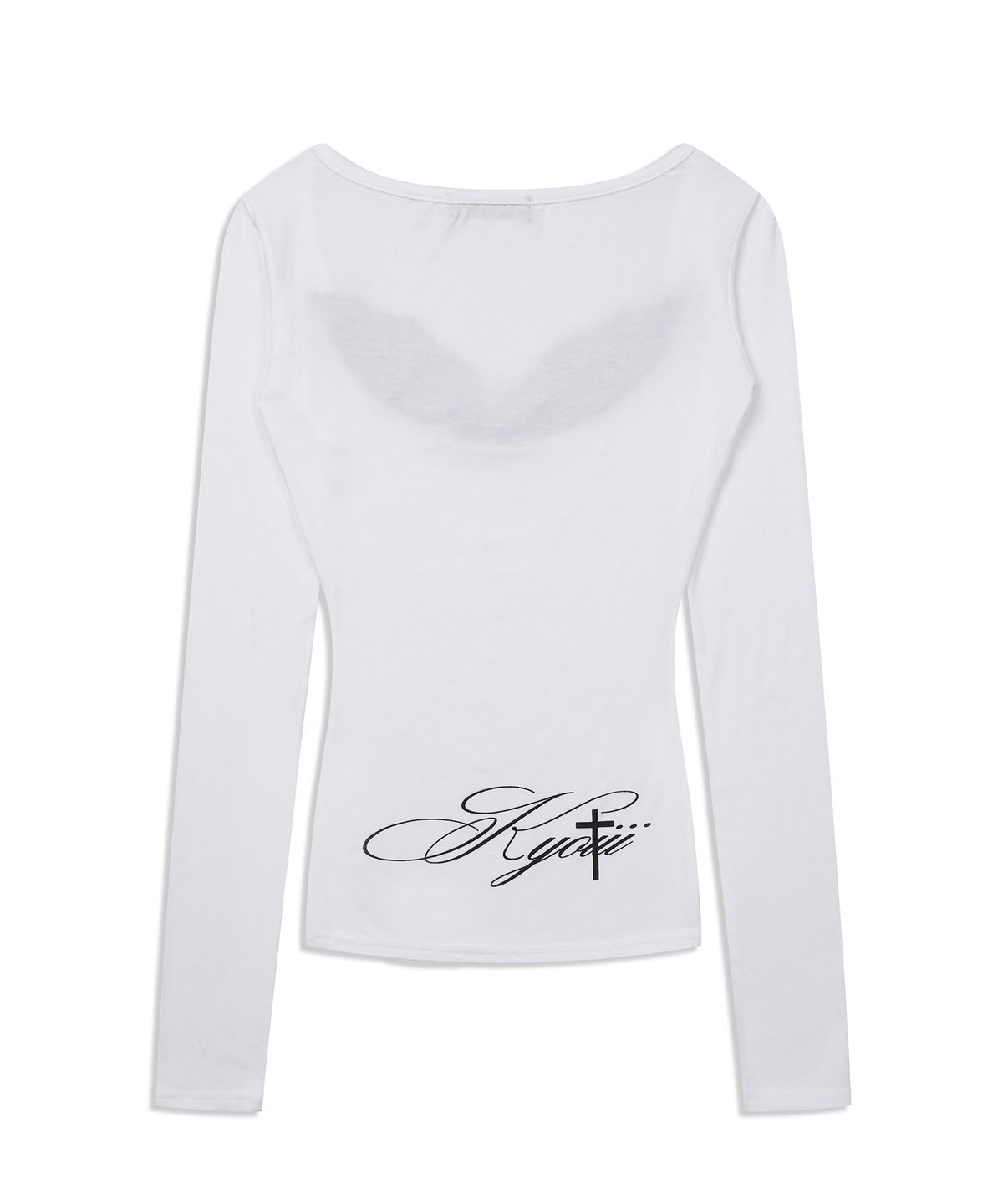 쿄이(KYOIII) LACE LONG SLEEVE TEE (WHITE)