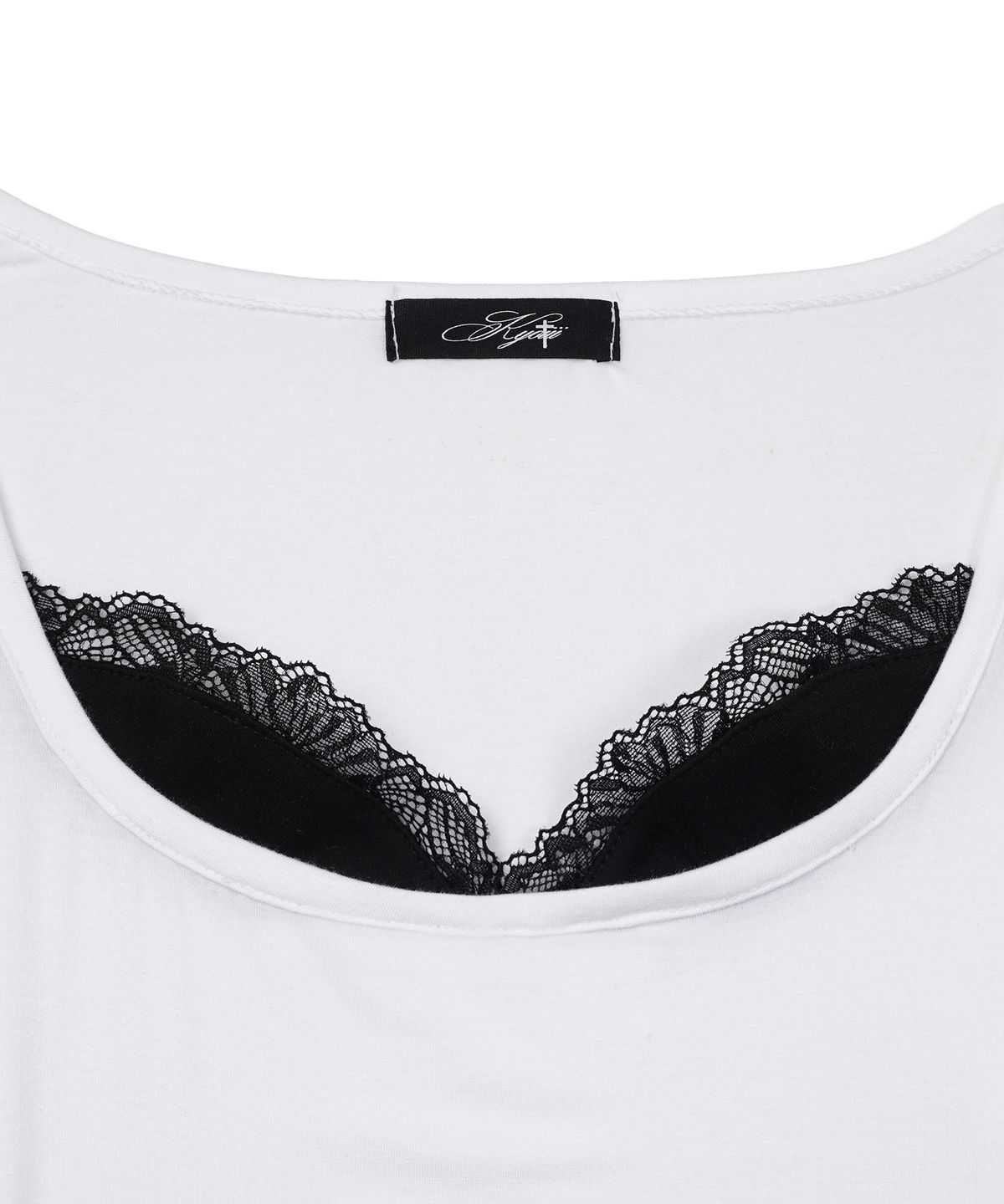 쿄이(KYOIII) LACE LONG SLEEVE TEE (WHITE)