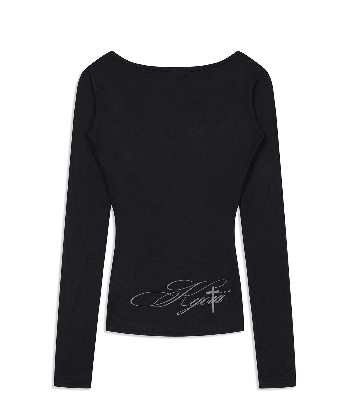 쿄이(KYOIII) LACE LONG SLEEVE TEE (BLACK)