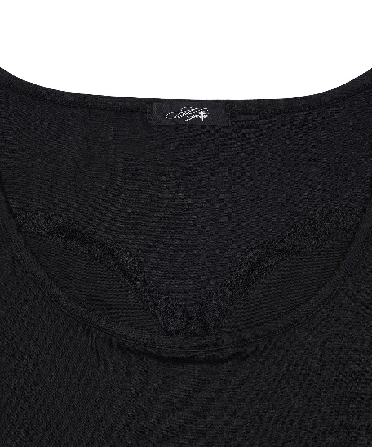 쿄이(KYOIII) LACE LONG SLEEVE TEE (BLACK)