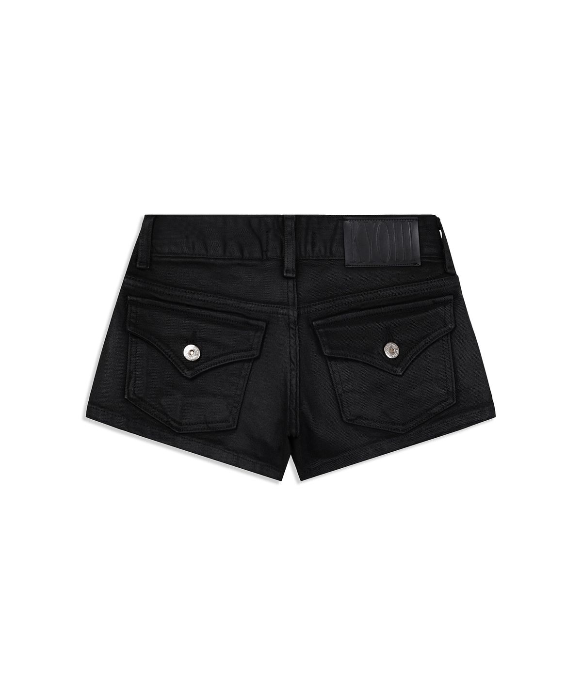 쿄이(KYOIII) TRIPLE ZIP FOIL SHORTS (BLACK)