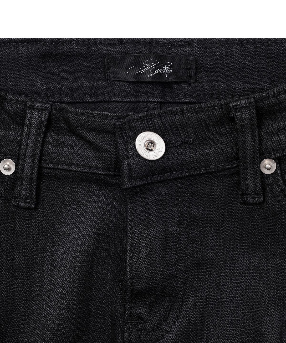 쿄이(KYOIII) ZIP POCKET BOOTCUT DENIM (BLACK)