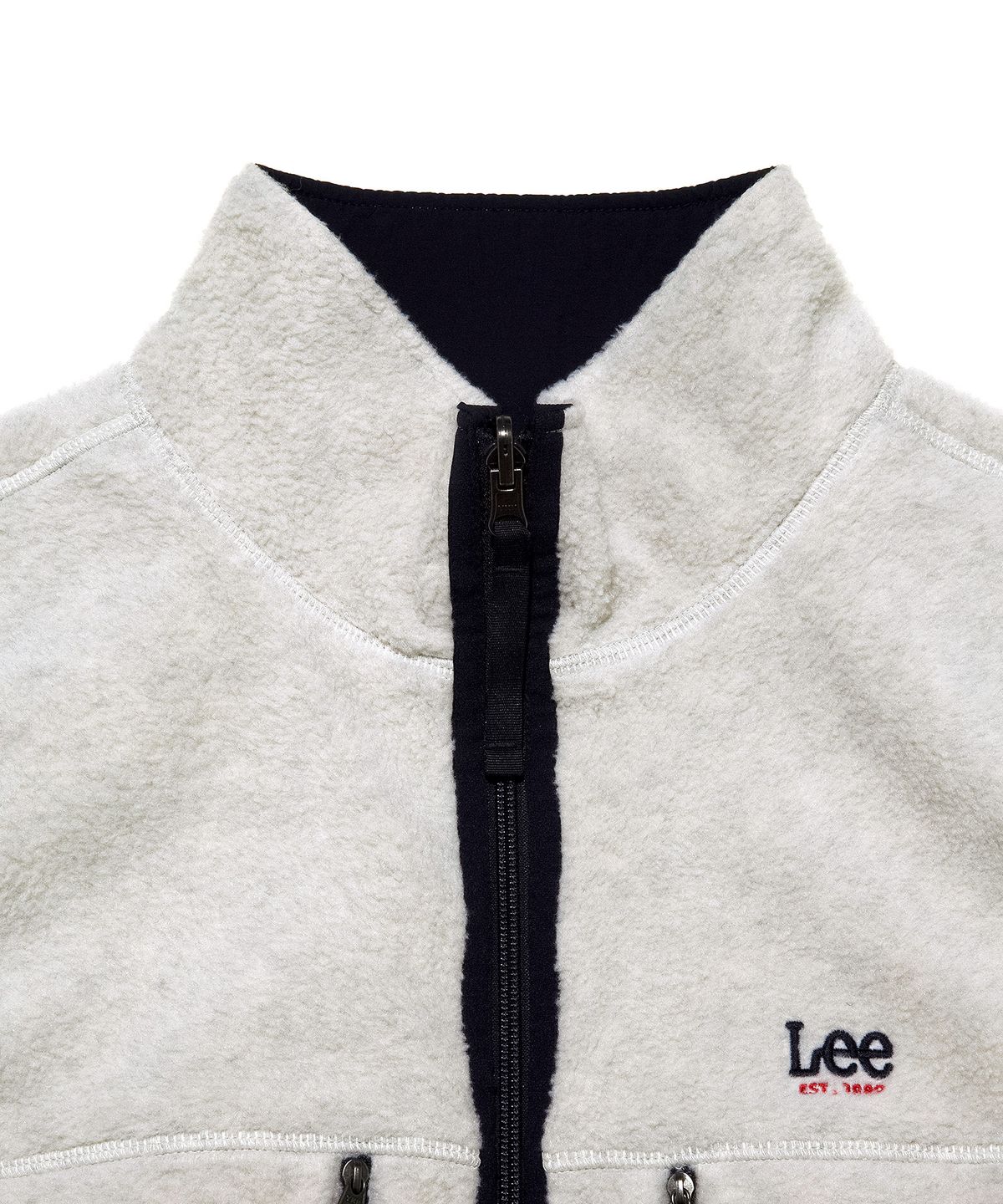 리(LEE) Reversible 플리스 베스트 오트밀
