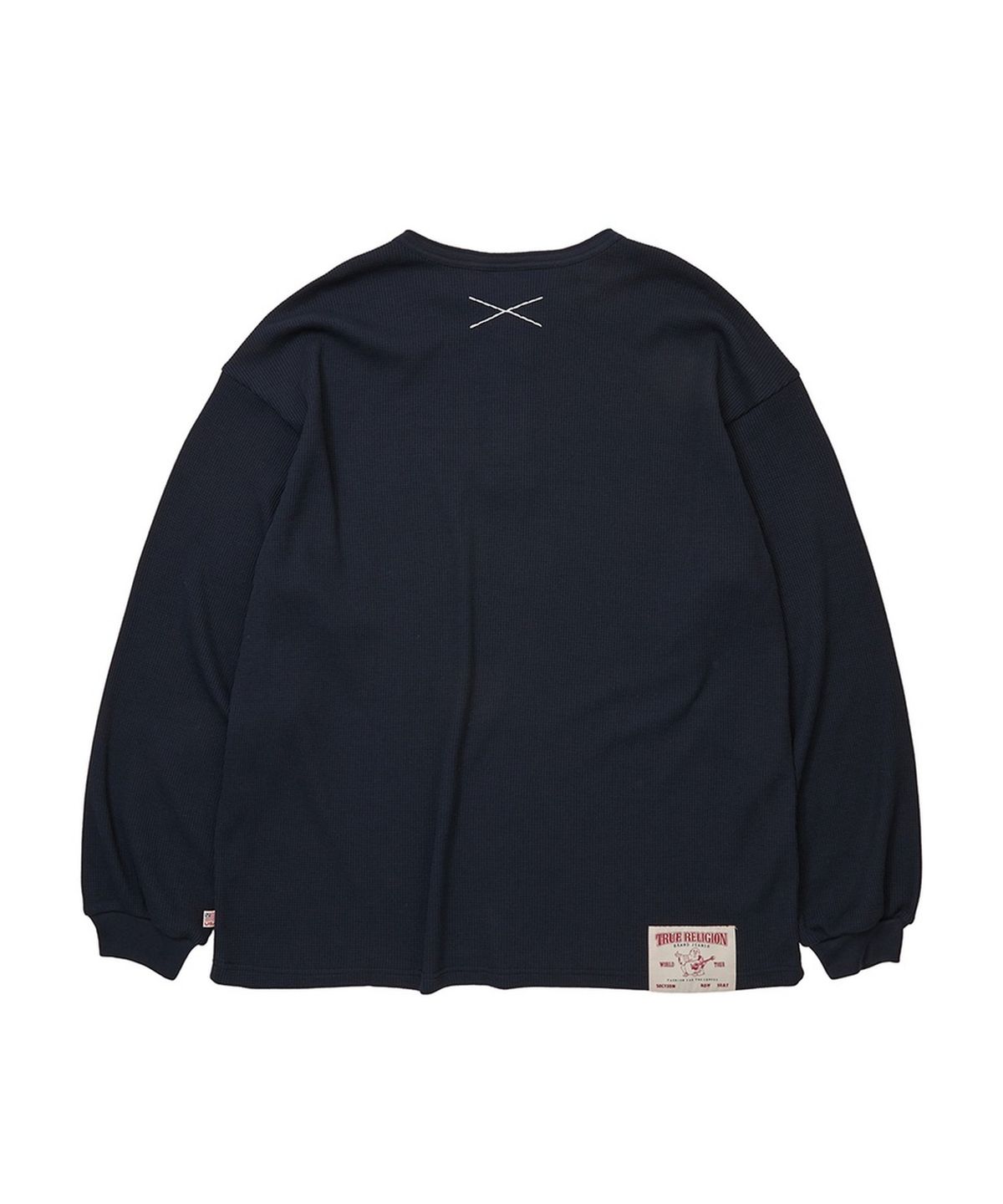 트루릴리젼(TRUERELIGION) Waffle Henley Long Sleeve - NAVY