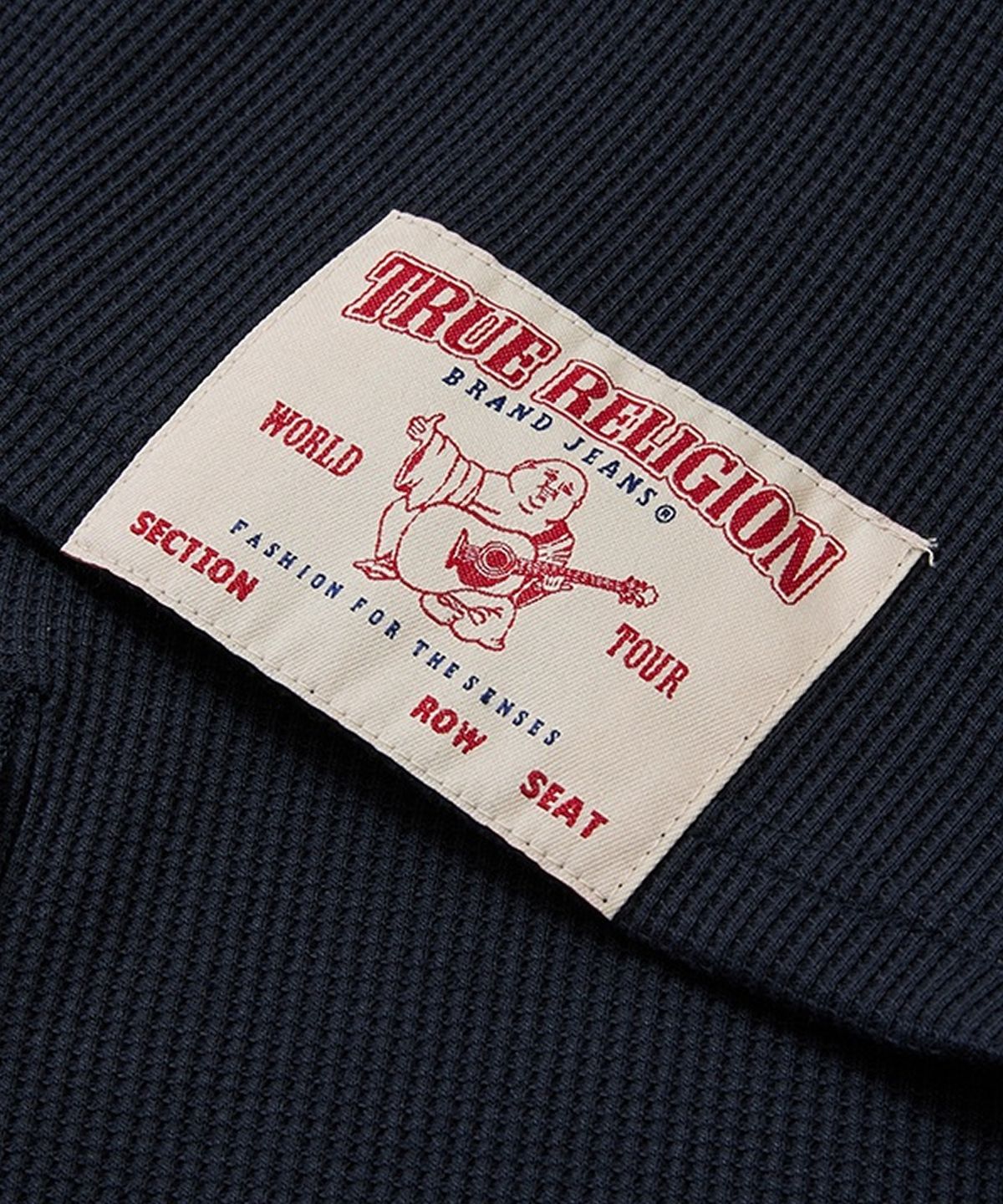 트루릴리젼(TRUERELIGION) Waffle Henley Long Sleeve - NAVY