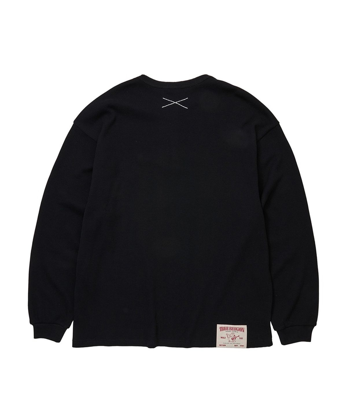 트루릴리젼(TRUERELIGION) Waffle Henley Long Sleeve - BLACK