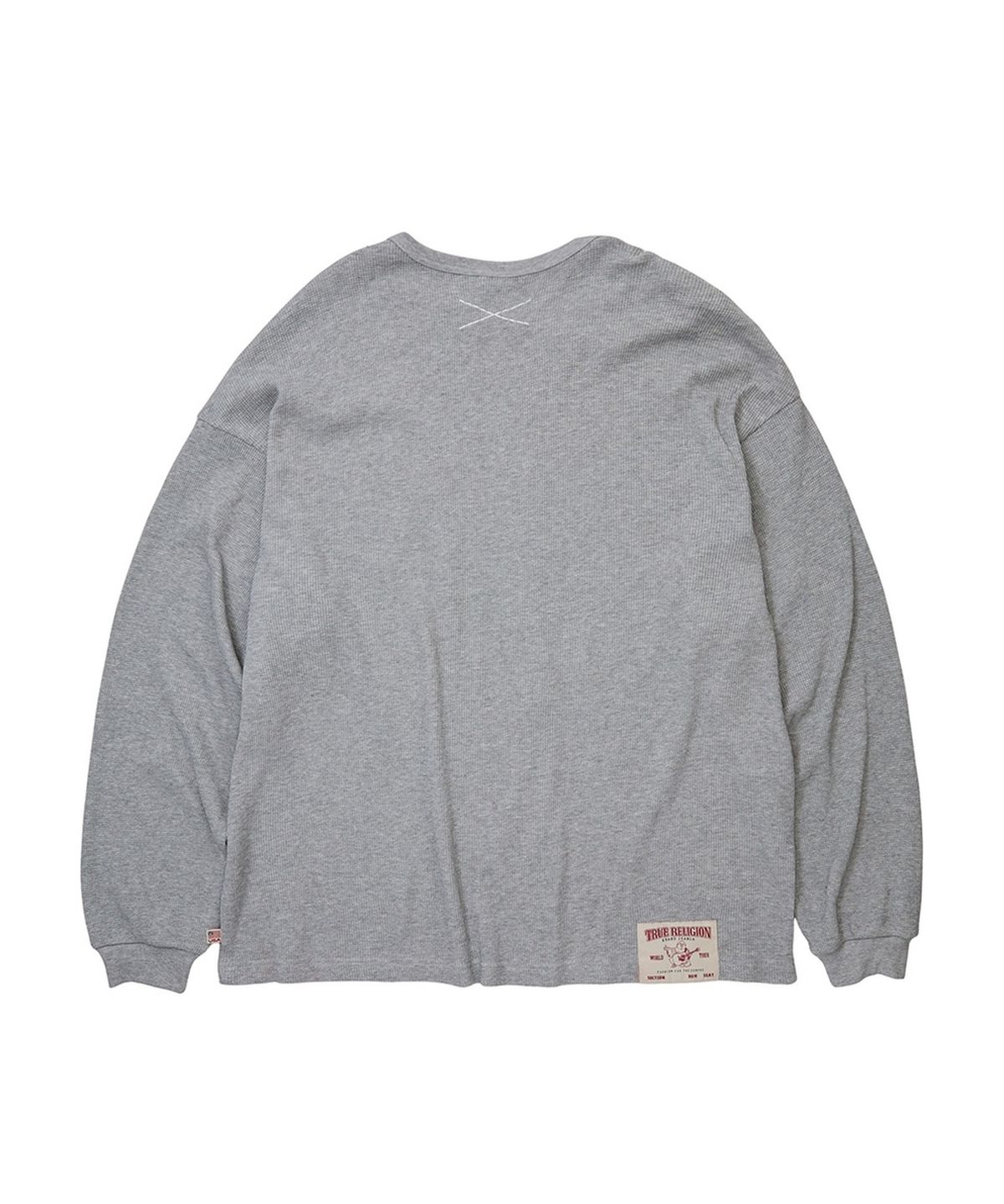 트루릴리젼(TRUERELIGION) Big Horseshoe Waffle Long Sleeve - MELANGE GREY