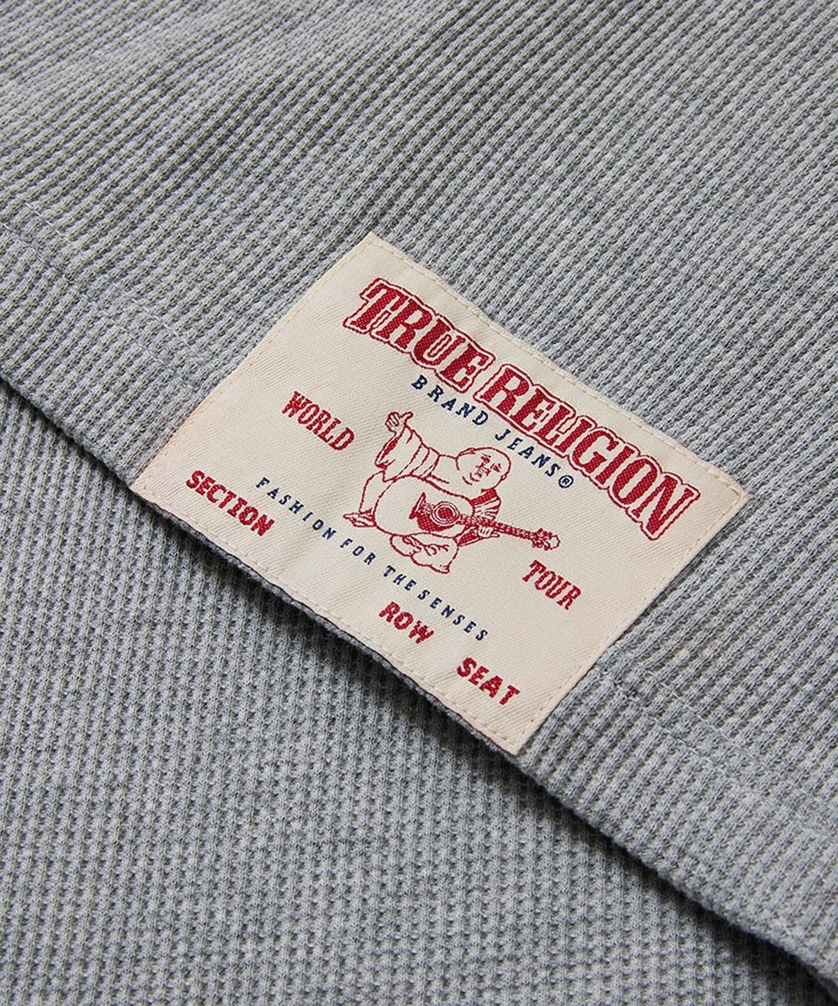 트루릴리젼(TRUERELIGION) Big Horseshoe Waffle Long Sleeve - MELANGE GREY