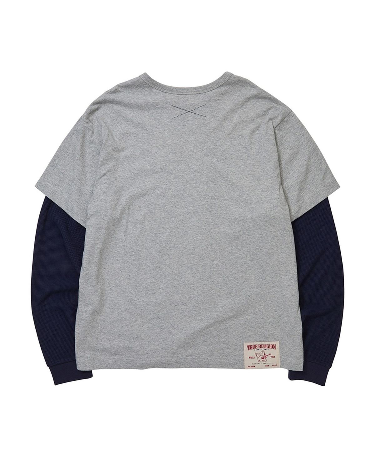 트루릴리젼(TRUERELIGION) TRUE LOVE Waffle Layered Long Sleeve - MELANGE GREY