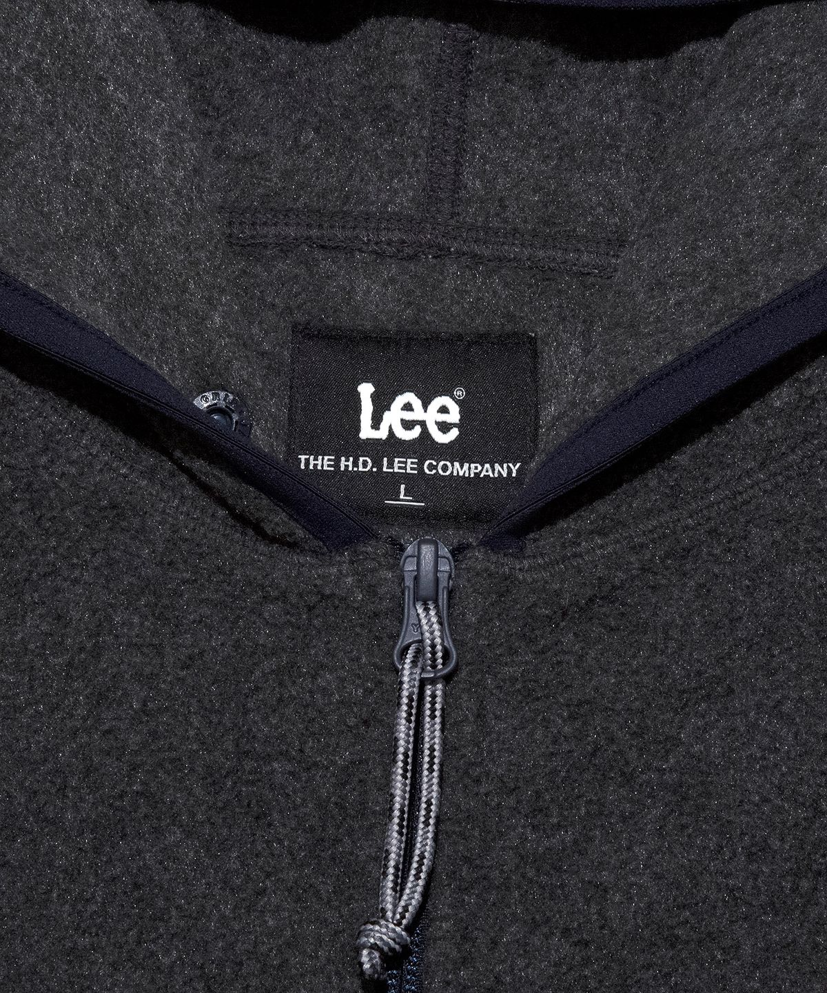 리(LEE) 후드 플리스 자켓 그레이