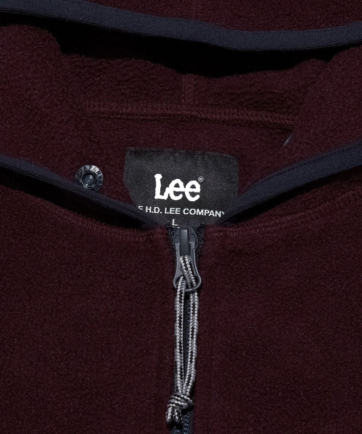 리(LEE) 후드 플리스 자켓 버건디