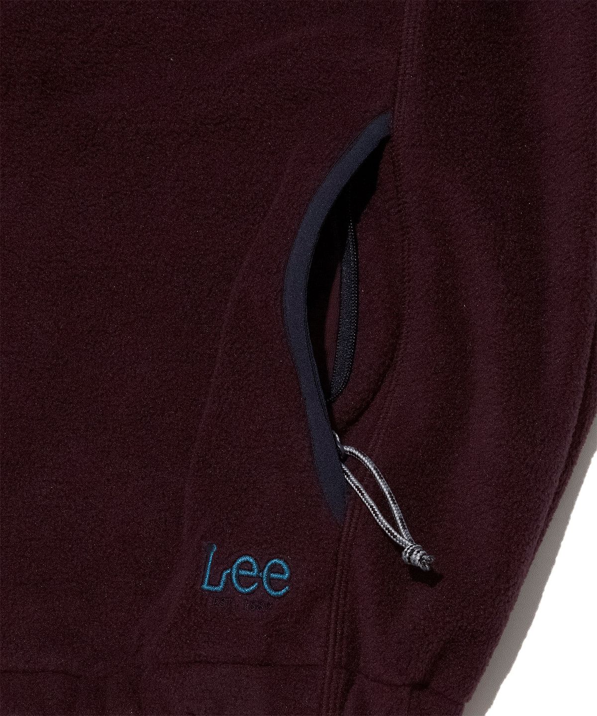 리(LEE) 후드 플리스 자켓 버건디