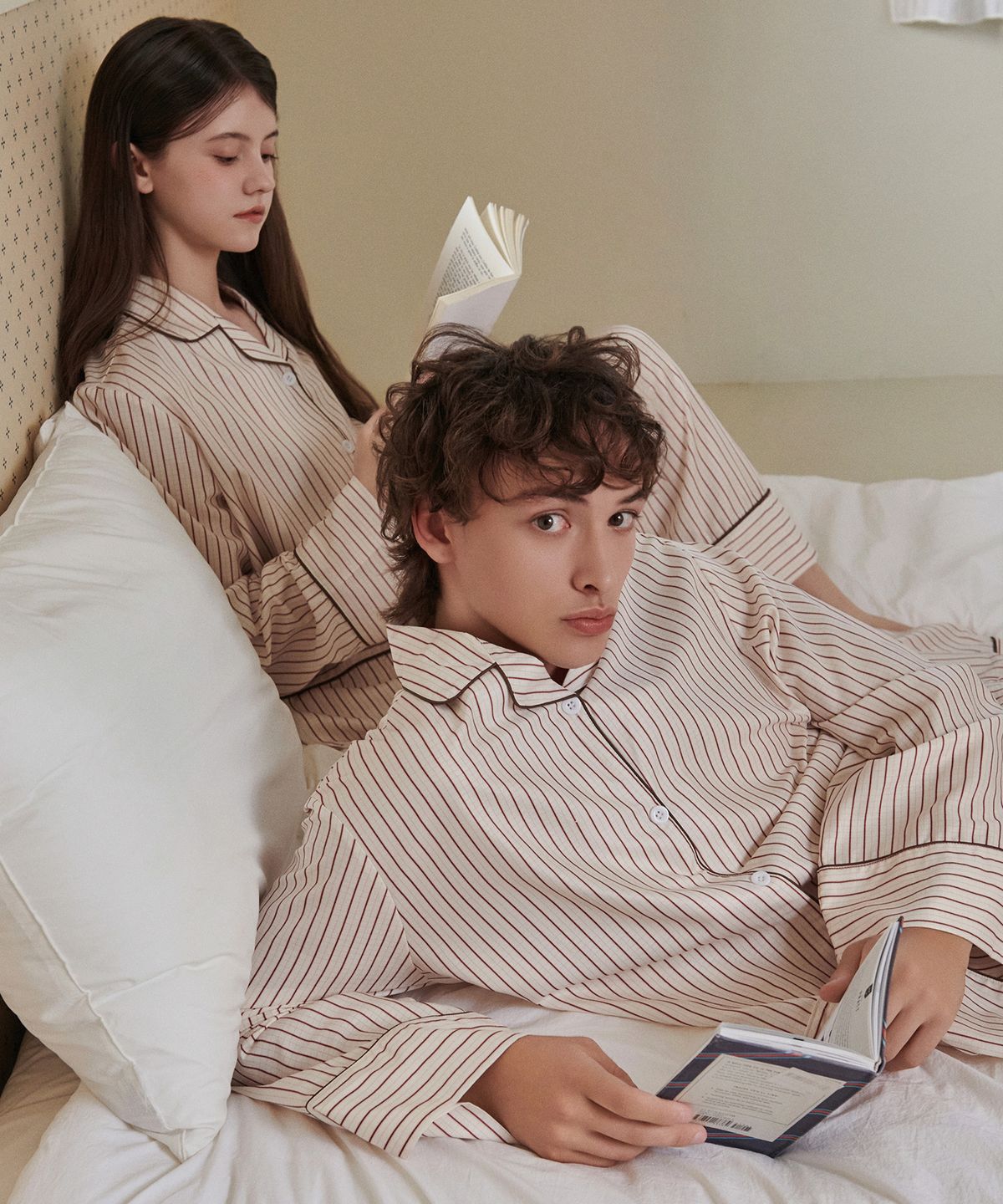 오드:뮤(ODE:MUE) 스카치 긴팔 잠옷 세트