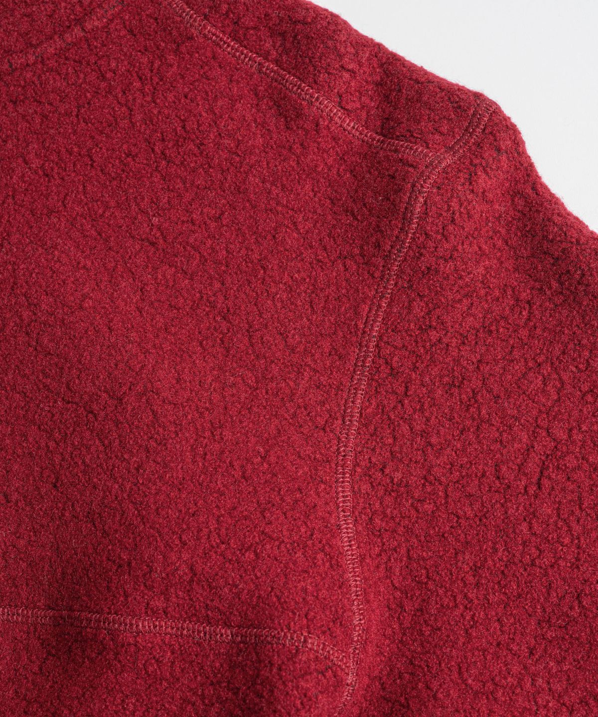 비헤비어(BEHEAVYER) WOOL PILE SNAP PULLOVER vintage red