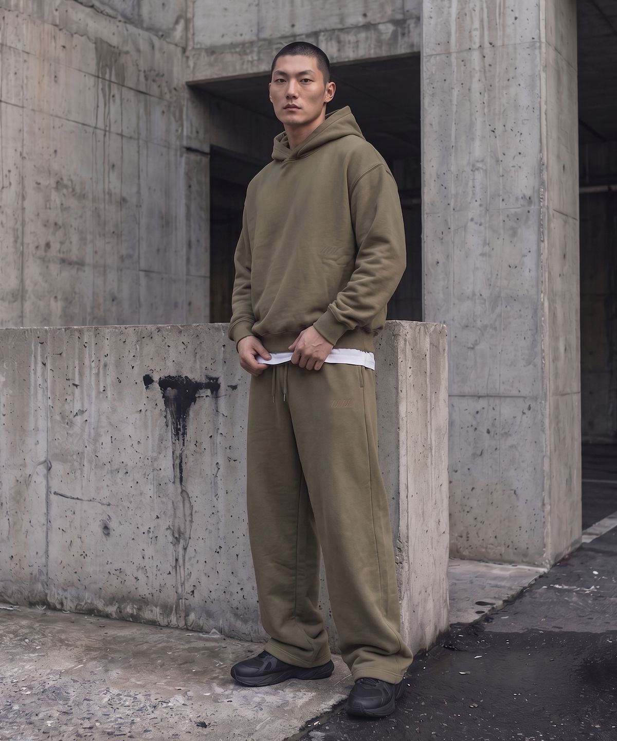 테노(TENO) 공용 시그니처 로고 크롭 후드티셔츠_151(17590-031-807-69)