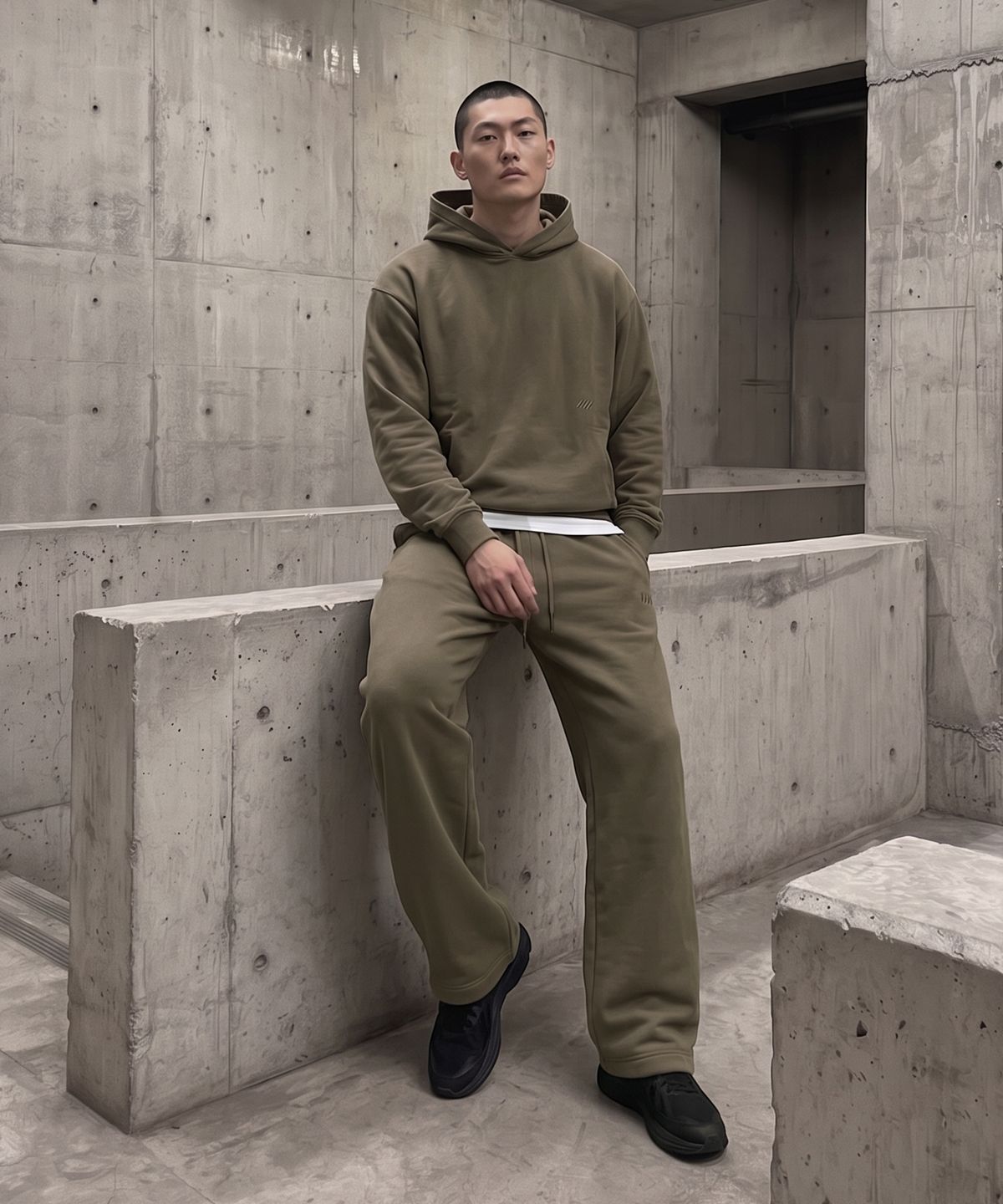 테노(TENO) 남성 시그니처 로고 와이드팬츠_151(17590-038-801-69)