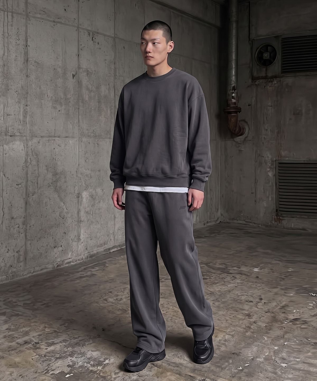 테노(TENO) 공용 시그니처 로고 스트레이트 팬츠_057(17590-038-802-69)