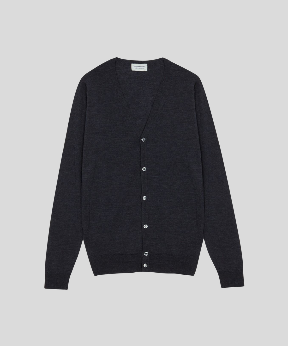 존 스메들리(JOHN SMEDLEY) PETWORTH Extra Fine Merino Wool Standard Fit V-Neck Cardigan Core 7 Colors